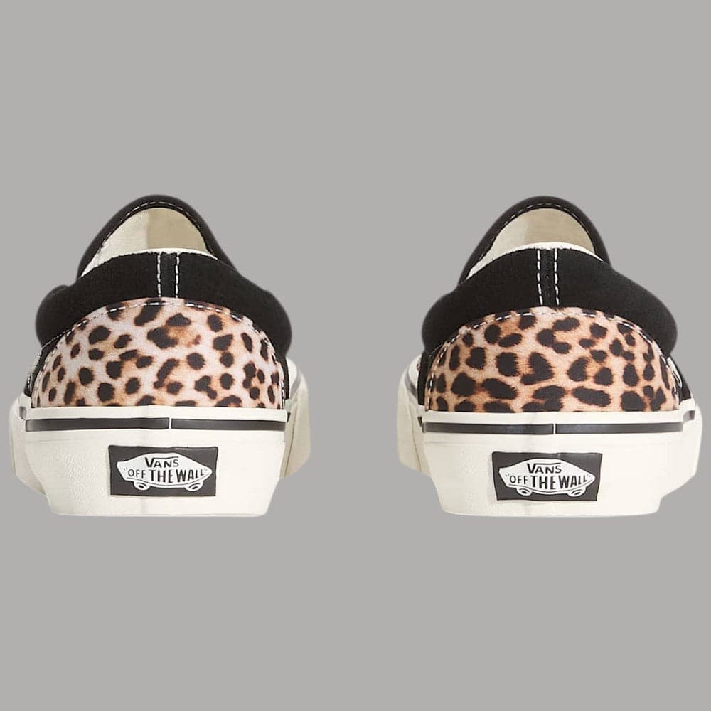 Vans Slip-On Scarpe Tela e Pelle Scamosciata Motivo Leopardato Comfort - 3