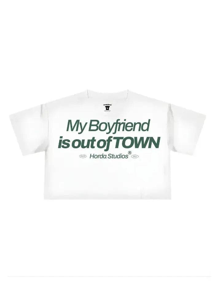 T-Shirt Donna Cropped 200gsm Made in Italy - Out Town