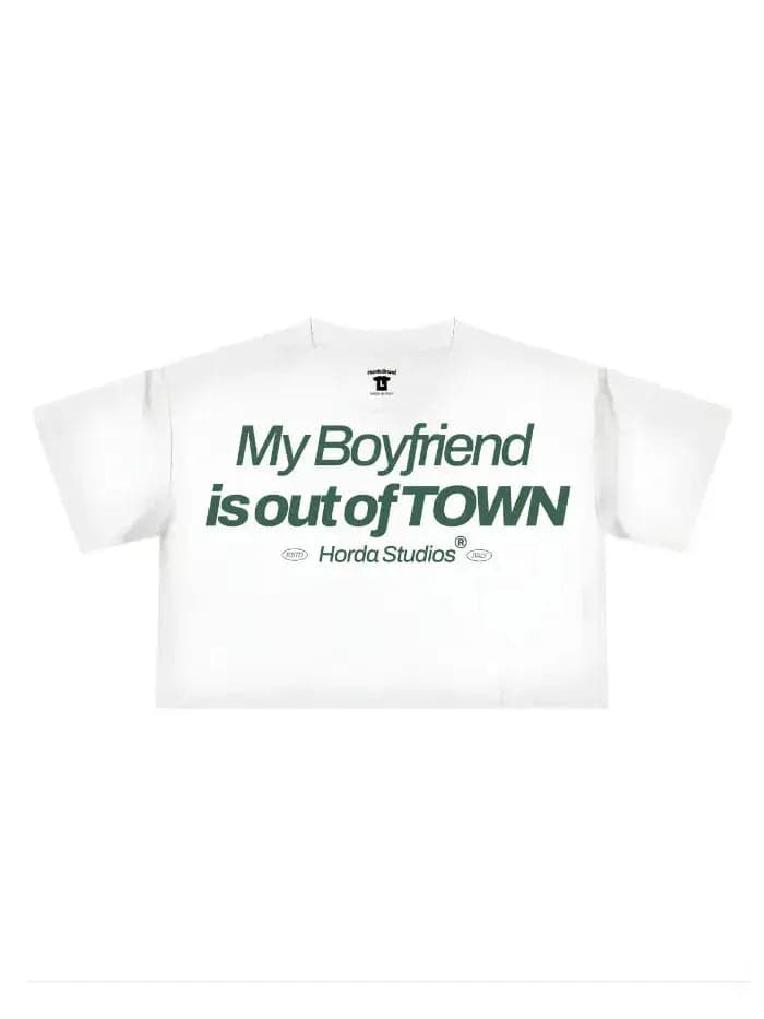 T-Shirt Donna Cropped 200gsm Made in Italy - Out Town - 5