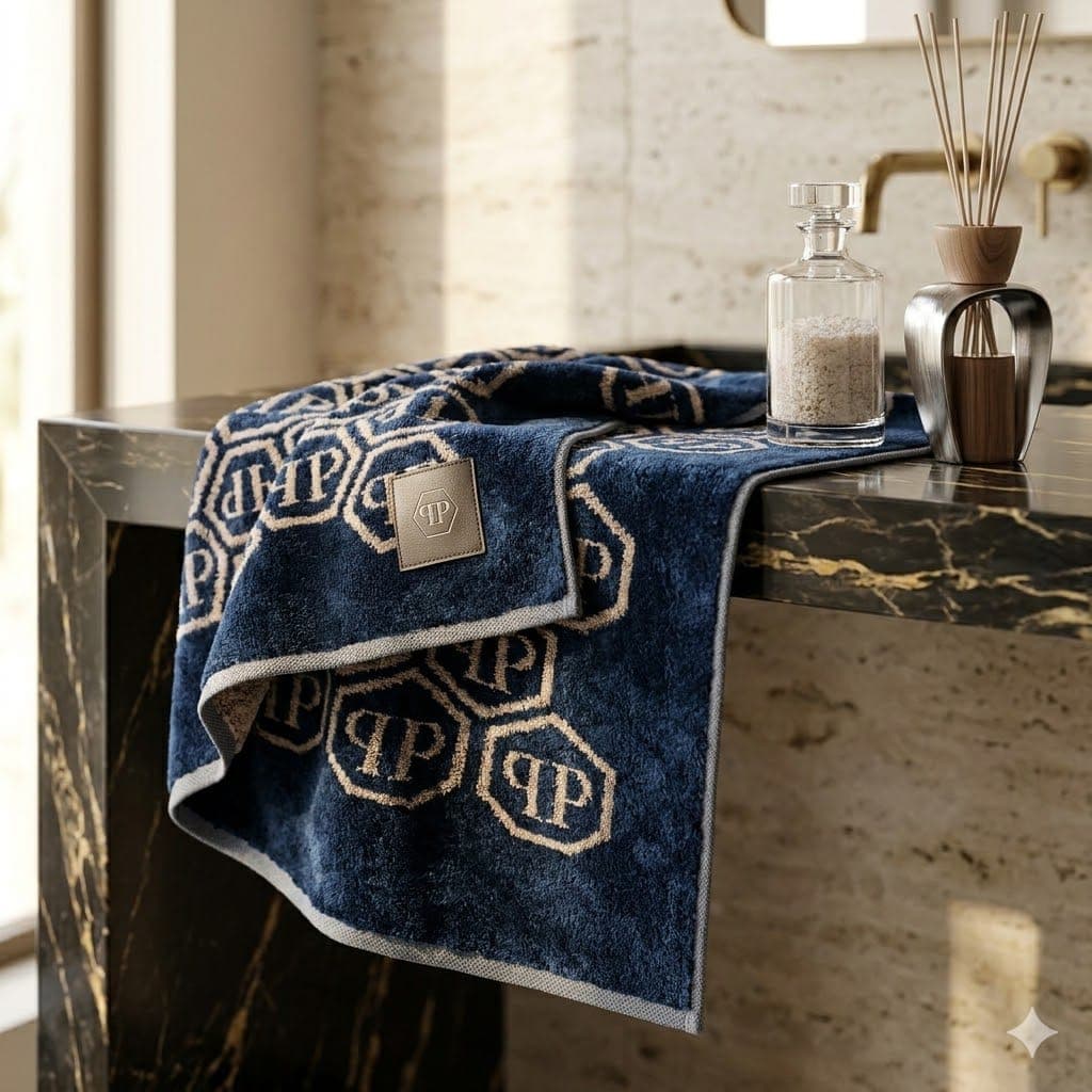 Telo Bagno Philipp Plein Pattern in Spugna Velour Jacquard 95x150 cm - 4