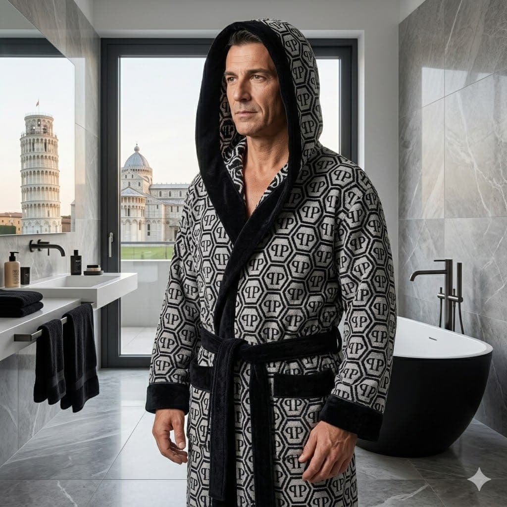 Accappatoio Philipp Plein Jungle con Cappuccio in Spugna di Cotone - 7