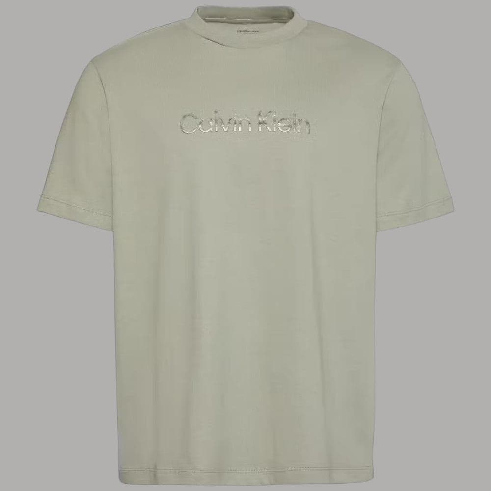 T-shirt Calvin Klein Logo Rilievo Cotone Regula Fit - 12