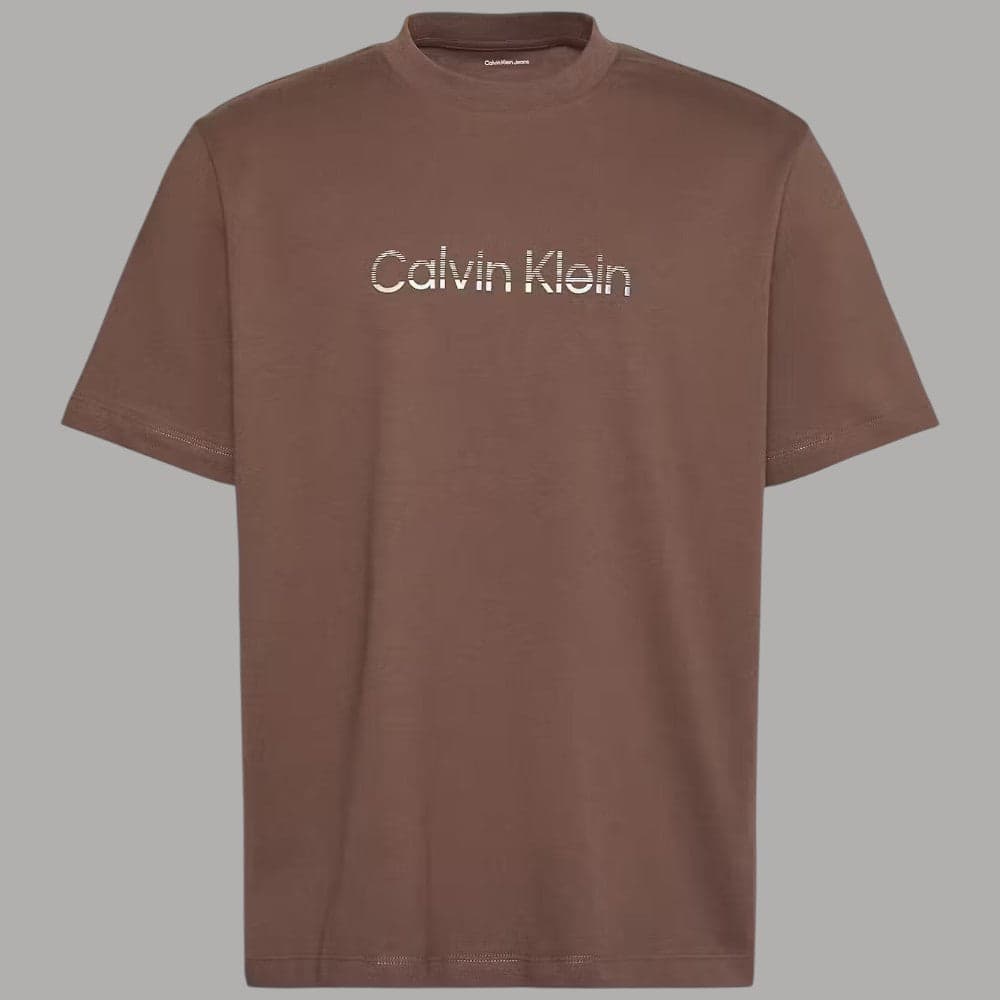 T-shirt Calvin Klein Logo Rilievo Cotone Regula Fit - 10
