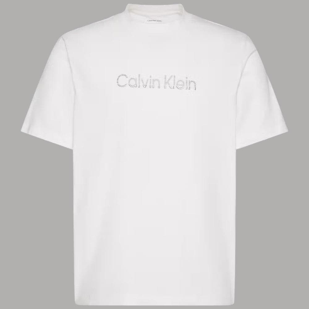 T-shirt Calvin Klein Logo Rilievo Cotone Regula Fit - 6