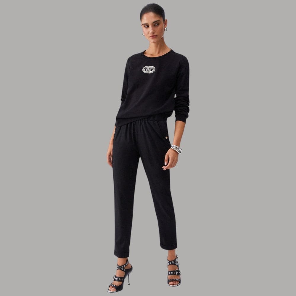 Felpa Cotone Liu Jo con Dettagli Gioiello – Comfort & Eleganza - 4