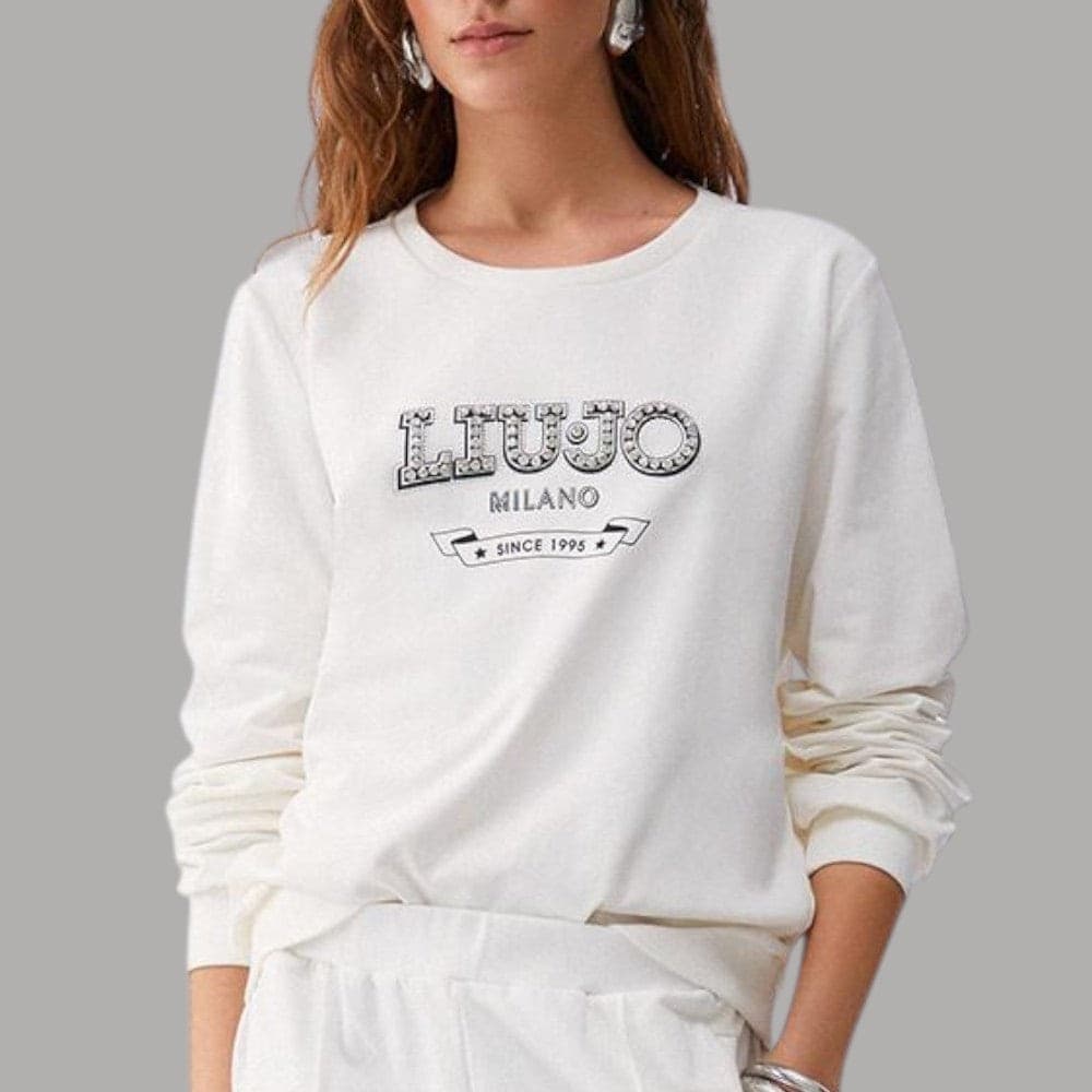 Felpa Cotone Liu Jo con Dettagli Gioiello – Comfort & Eleganza - 6