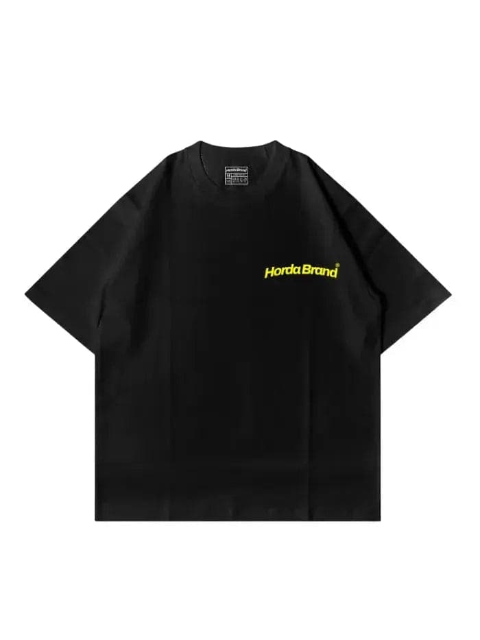 T-Shirt Nera Boxy Fit Oversize 100% Cotone Made in Italy Never Had - 4