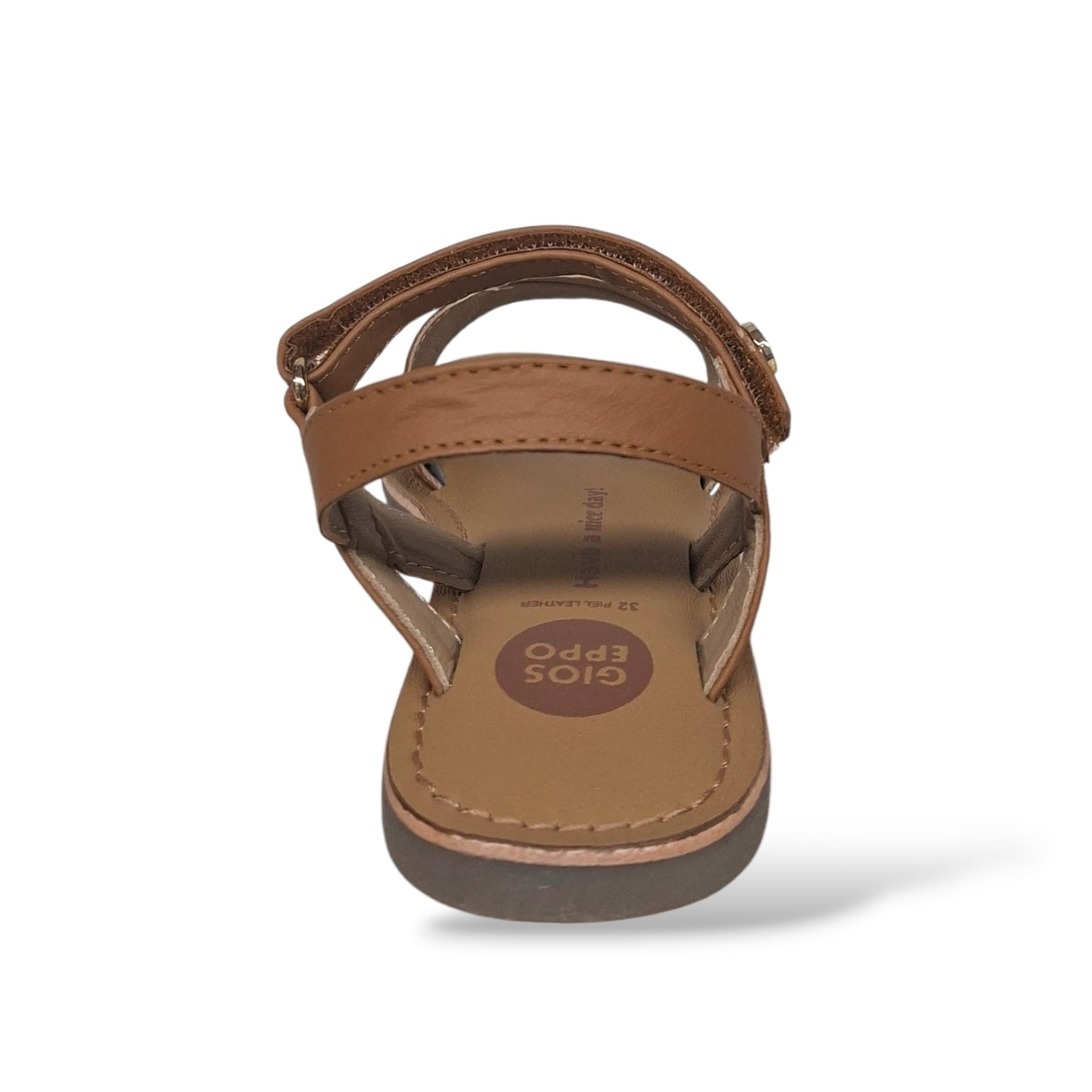Sandali Bambina GIOSEPPO VANSBRO 78945 – Cuoio e Oro in Pelle | Velcro per un Look Caldo e Naturale - 3