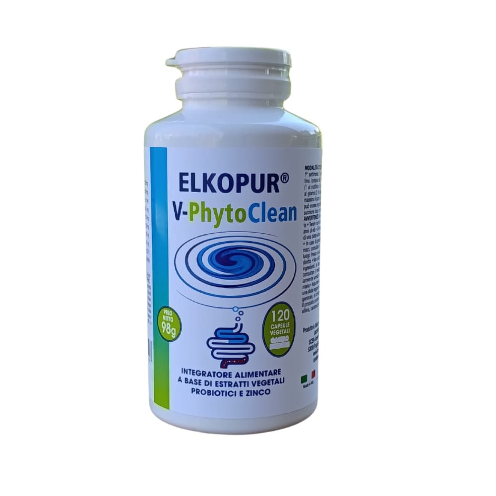 Elkopur V‑PhytoClean – Depurazione Intestinale Avanzata | Estratti Vegetali + Probiotici + Zinco - 2