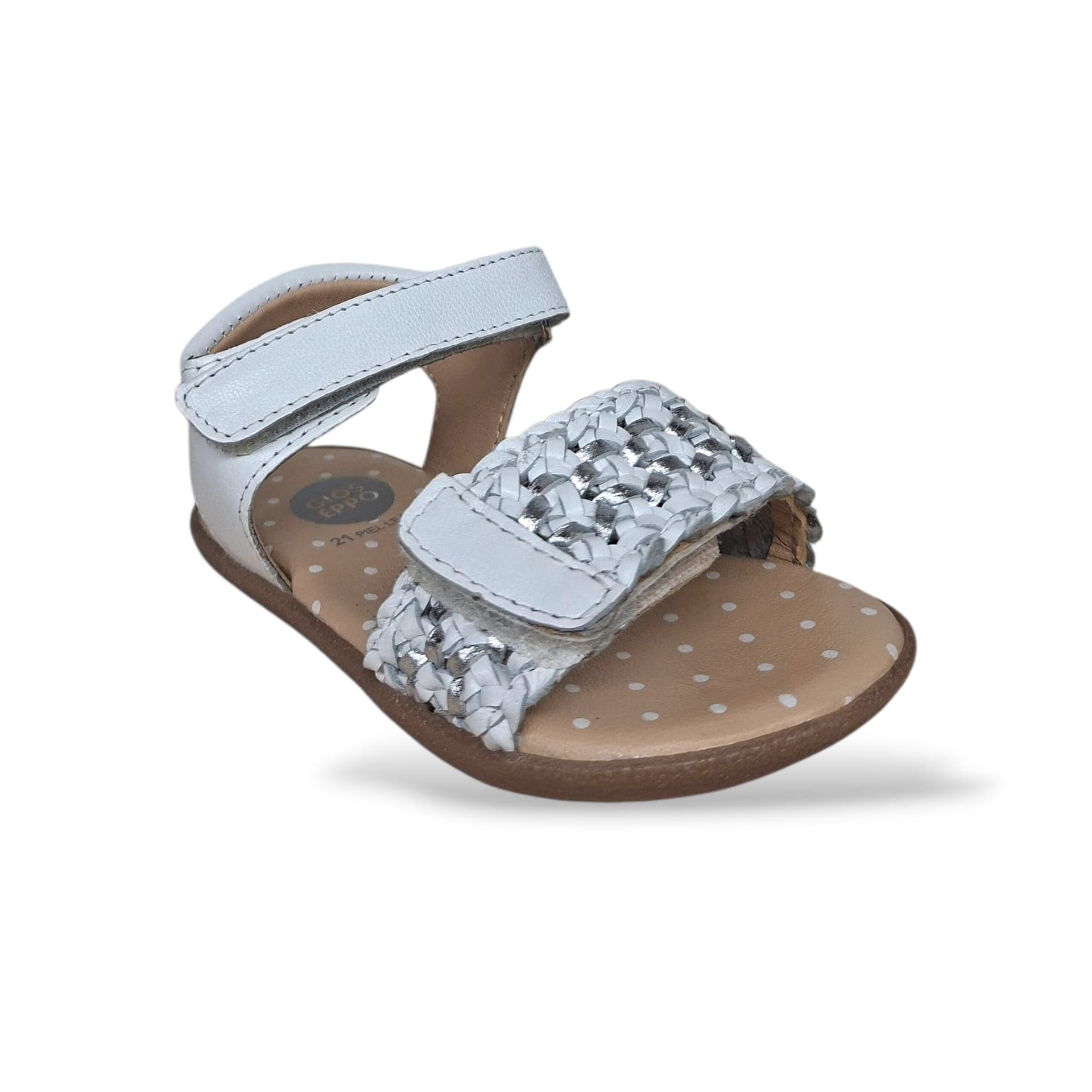Sandali Bambina GIOSEPPO SANDOWN 78812 Bianchi – Scarpe Cerimonia in Pelle con Velcro - 2