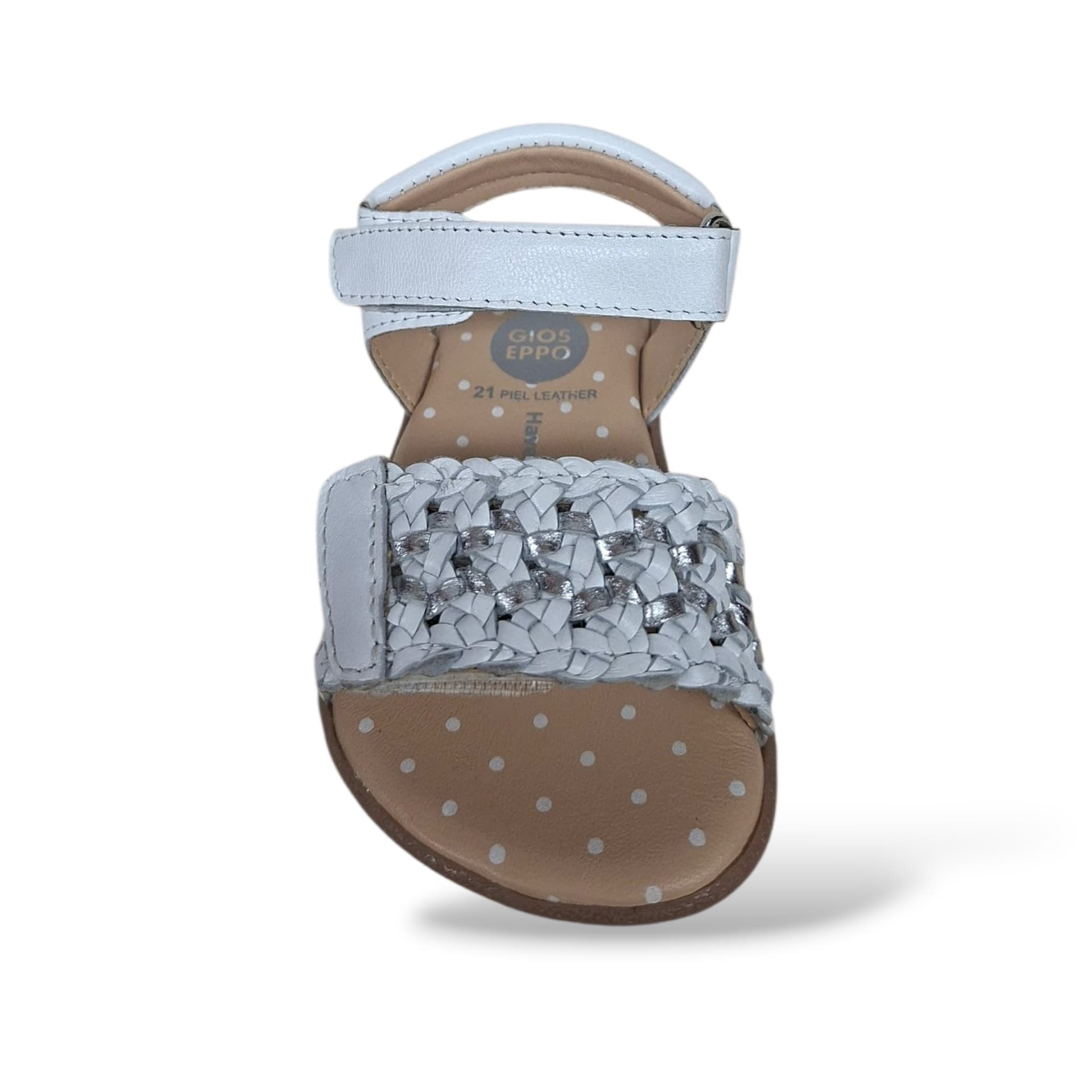Sandali Bambina GIOSEPPO SANDOWN 78812 Bianchi – Scarpe Cerimonia in Pelle con Velcro - 4