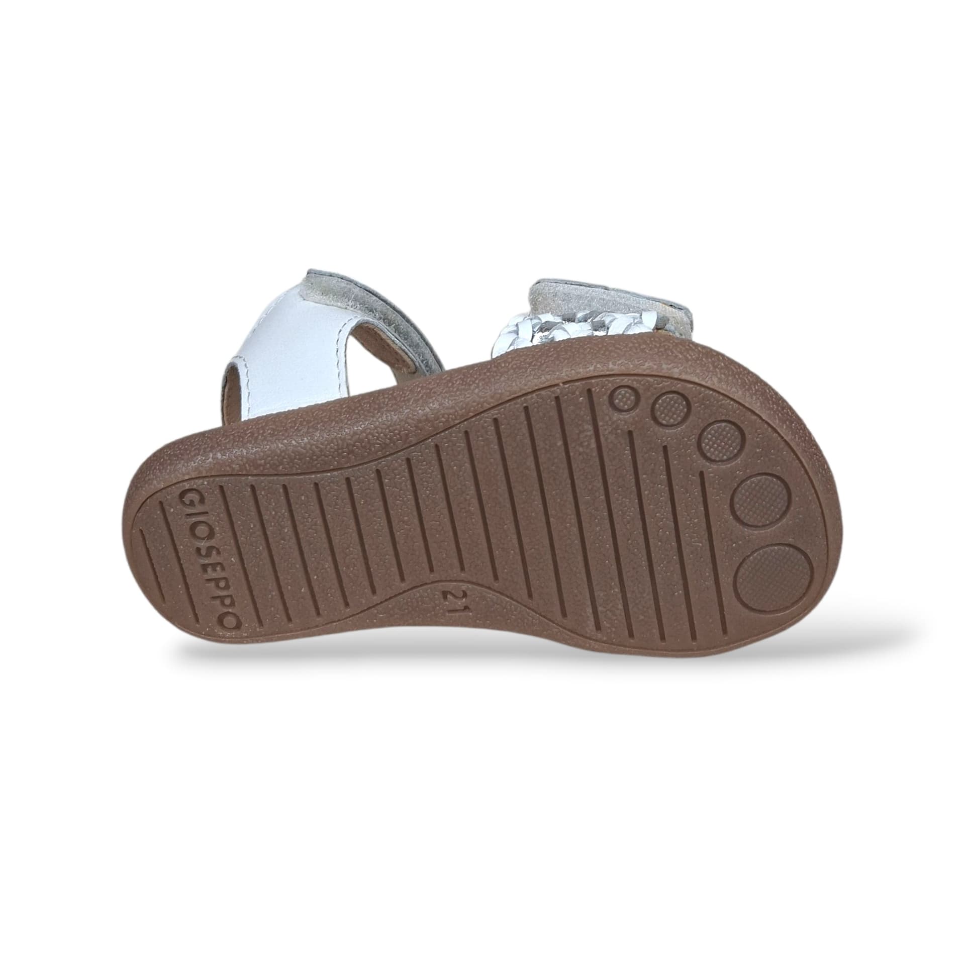 Sandali Bambina GIOSEPPO SANDOWN 78812 Bianchi – Scarpe Cerimonia in Pelle con Velcro - 5