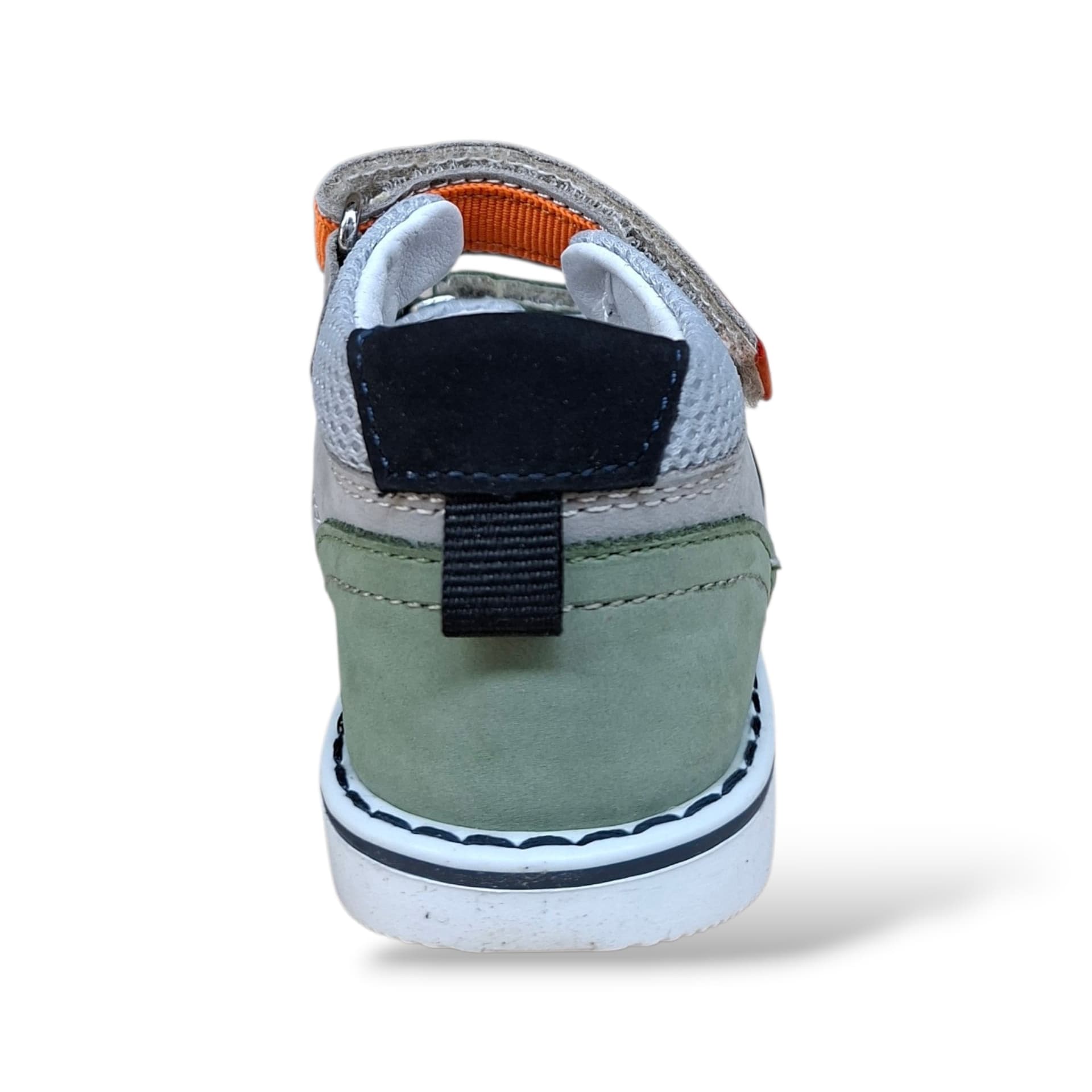 Sandali Tallonati Primi Passi Balducci Cita 7369 Grigio-Verde-Arancione-Nero – Pelle con Velcro - 3