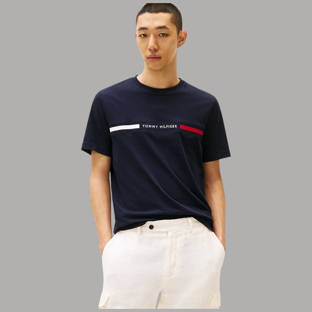 T-shirt Tommy Hilfiger Cotone Logo Centrale Regula Fit - 16