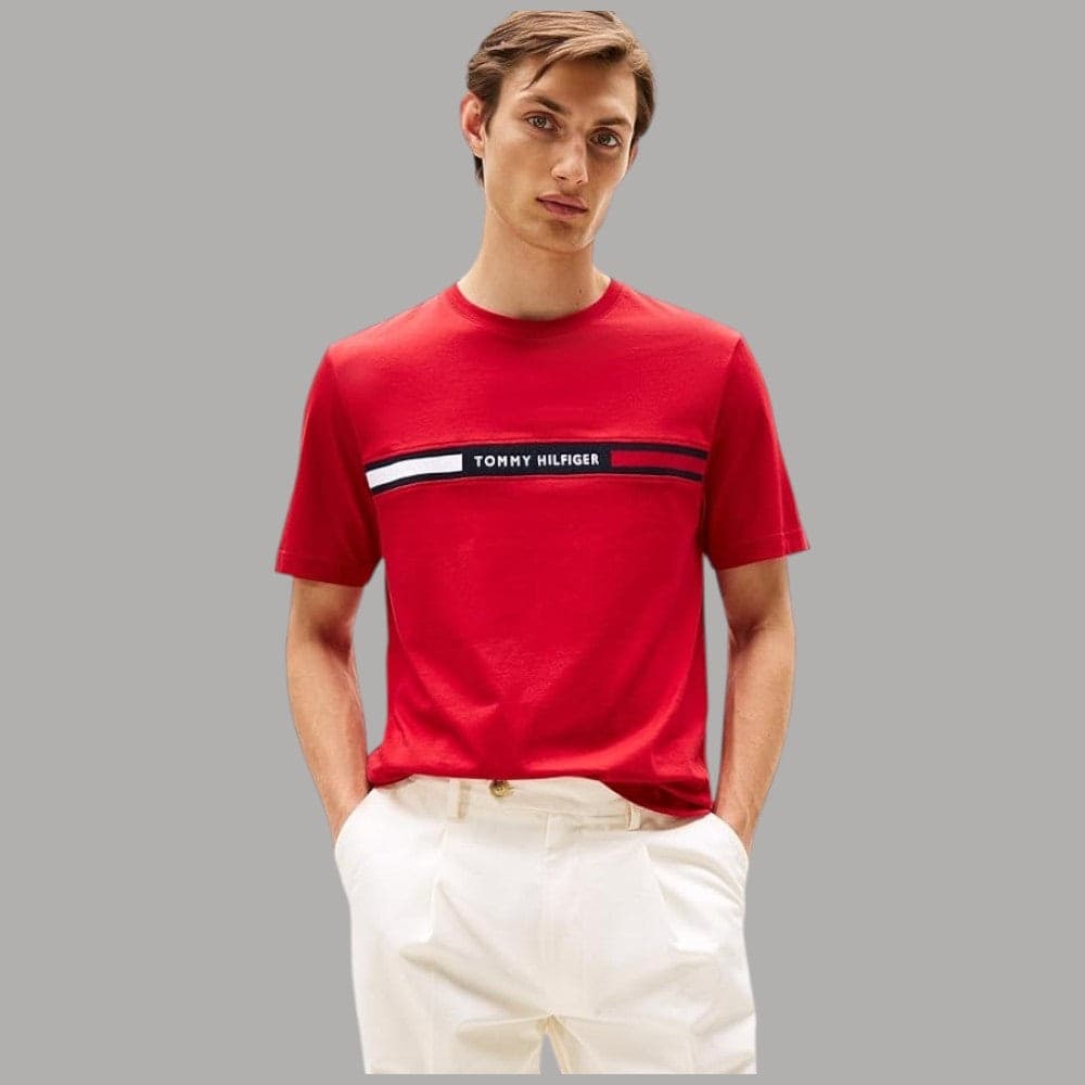 T-shirt Tommy Hilfiger Cotone Logo Centrale Regula Fit - 1