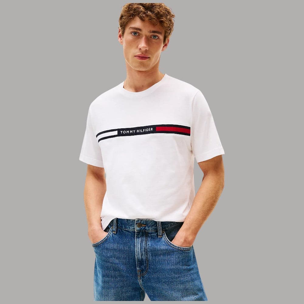 T-shirt Tommy Hilfiger Cotone Logo Centrale Regula Fit - 14