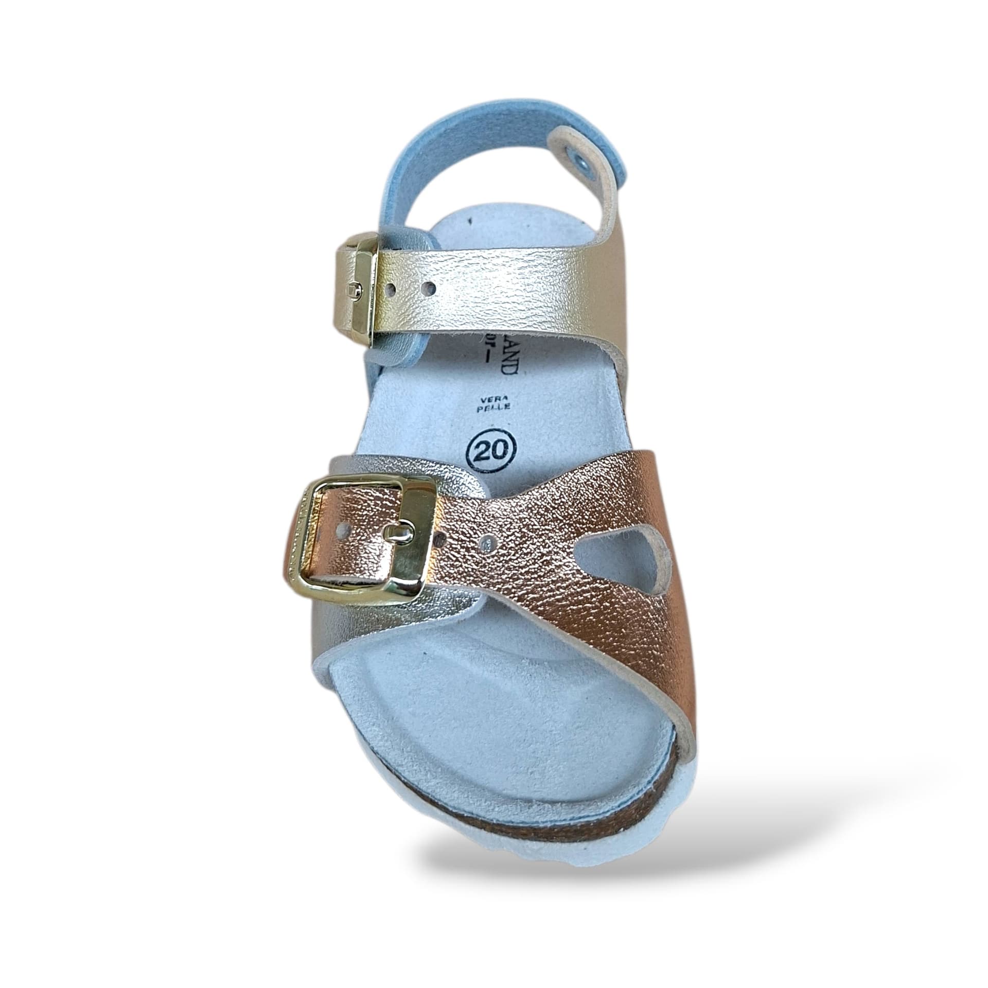 Sandalo Bio Sughero Bambine Grunland Junior Aria Argento Multi – Primissimi Passi Fibia EVA Cerimonia - 4
