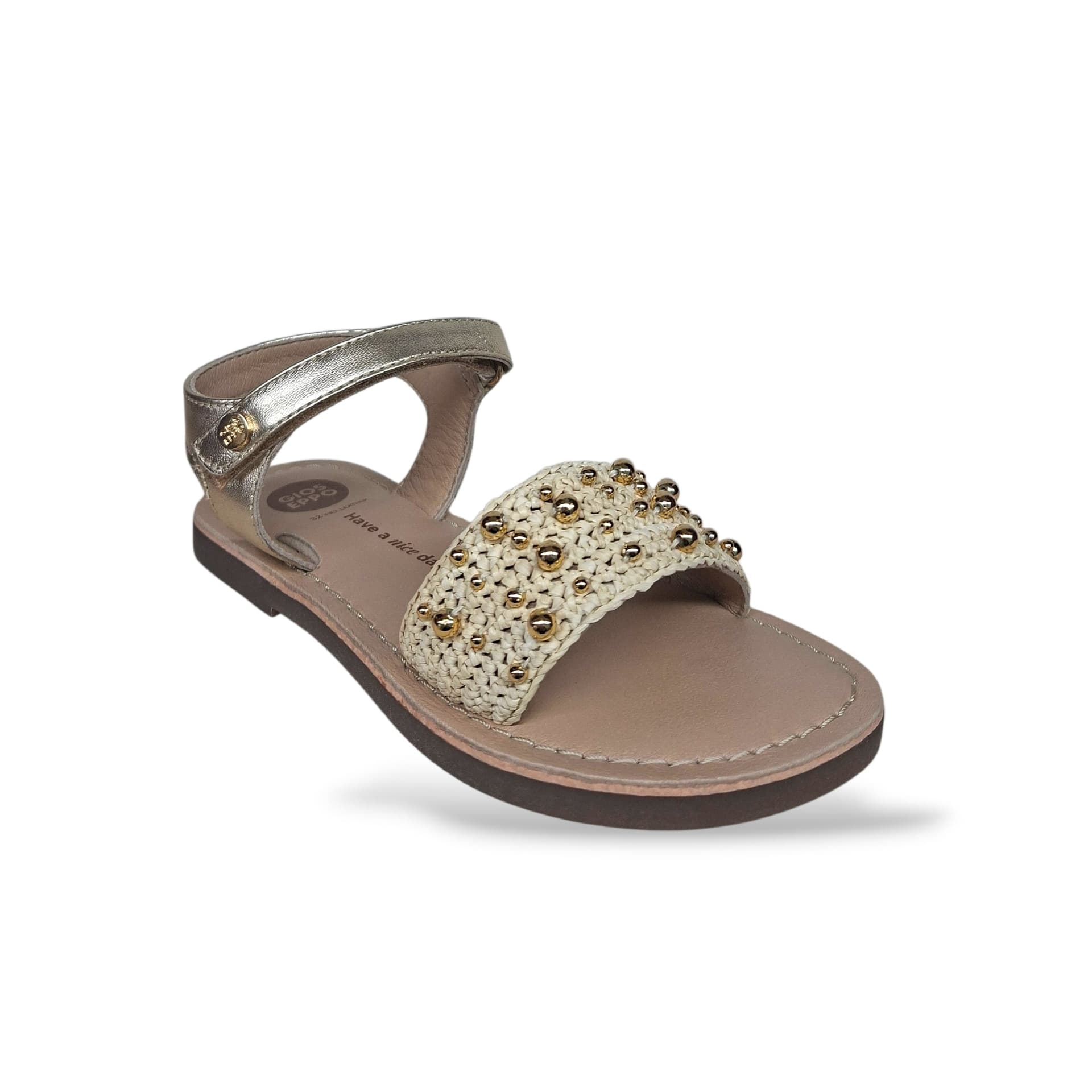 Sandali Ragazza GIOSEPPO BROSARP 78880 – Oro in Pelle Premium | Velcro per un Look Glamour e Prezioso - 2