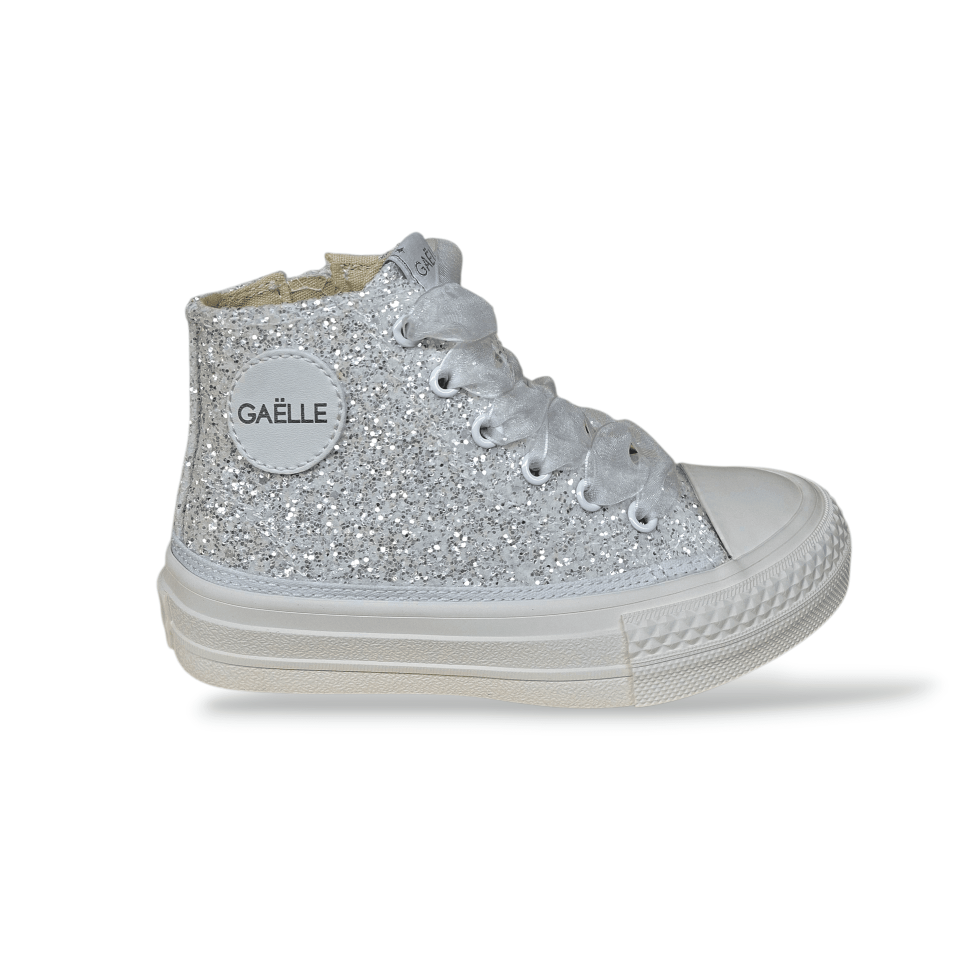 Sneakers Gaëlle Holly GV013T Bianco Glitter – Bambina e Ragazza | Laccio e Zip - 6