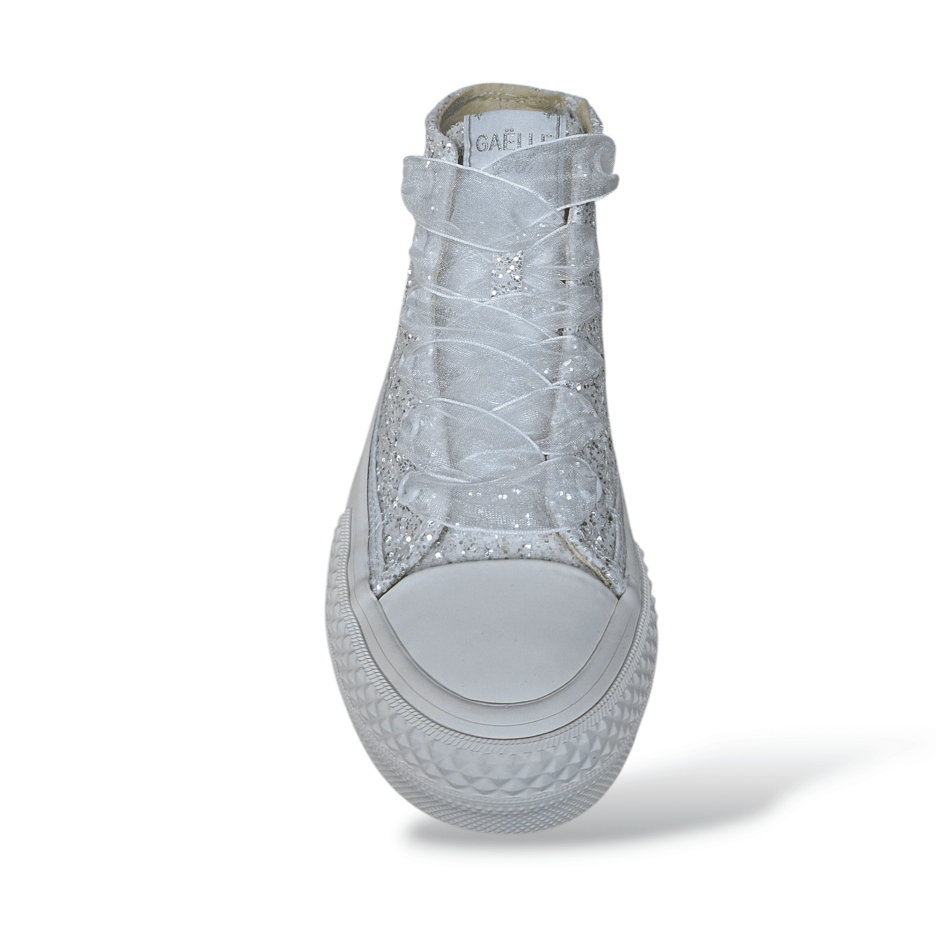 Sneakers Gaëlle Holly GV013T Bianco Glitter – Bambina e Ragazza | Laccio e Zip - 4