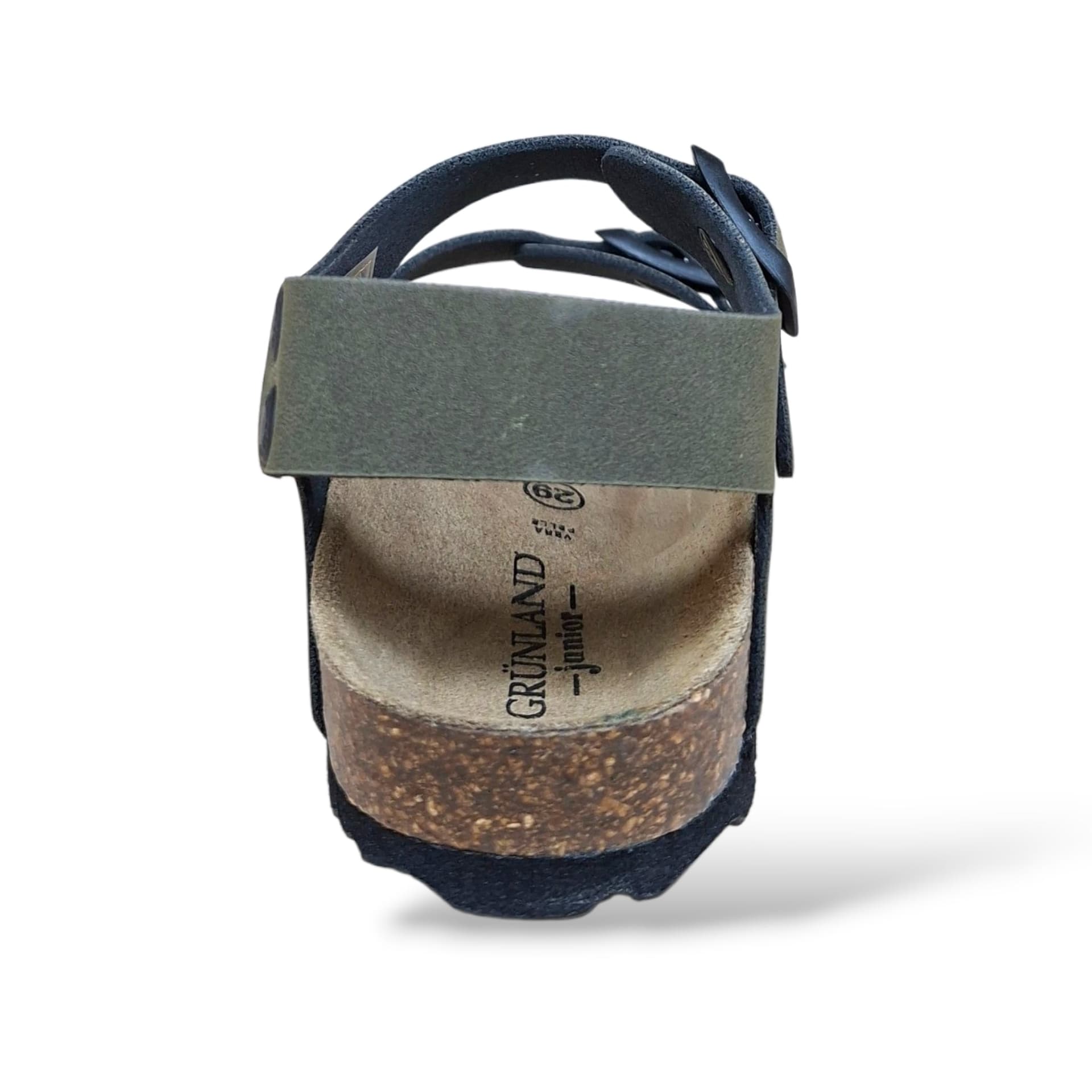 Sandalo Bio Sughero Bambini e Ragazzi Grunland Junior Luce Oliva – Fibia Sottopiede Sughero EVA - 3