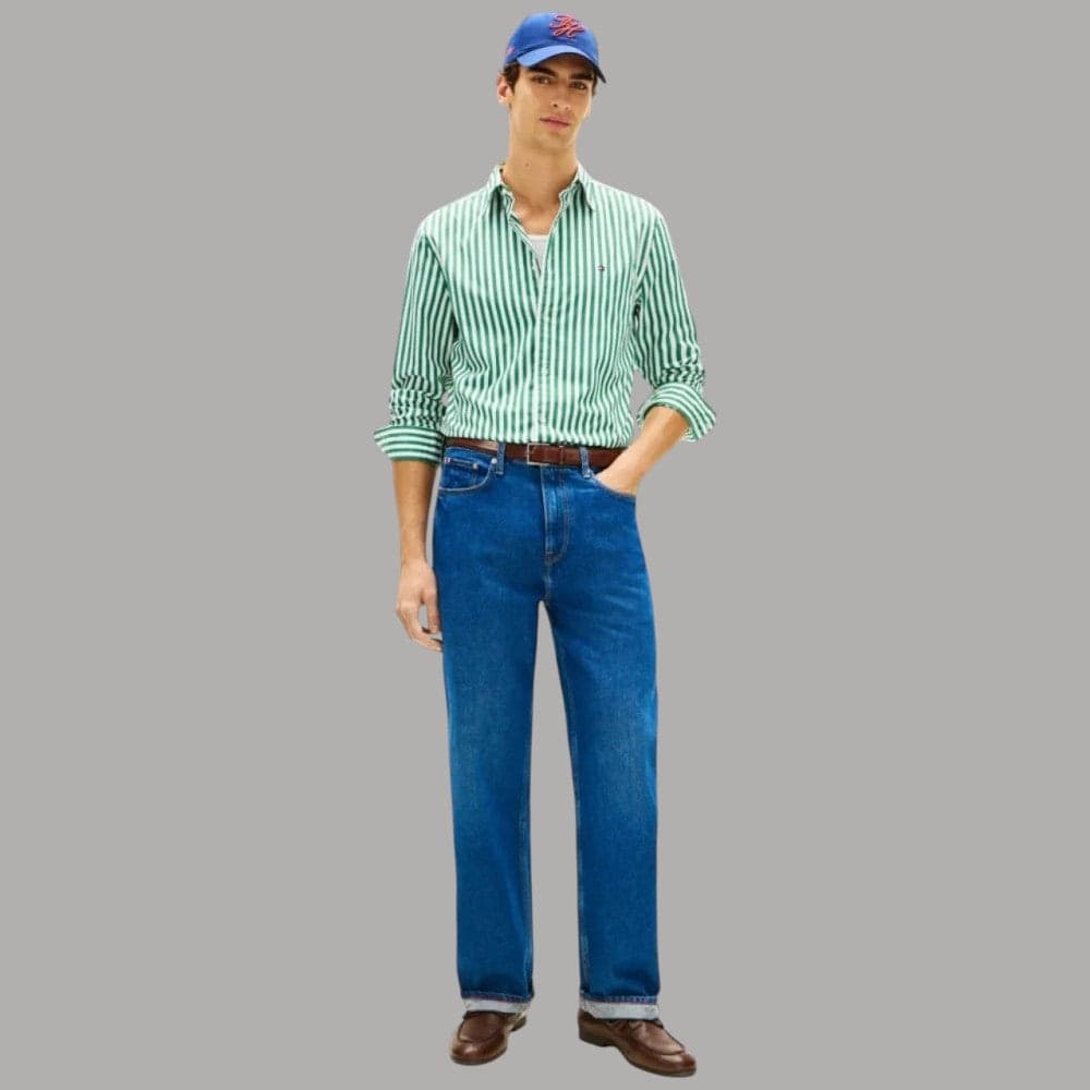 Tommy Hilfiger Camicia Righe Verticali Flex Cotone Regular Fit - 3