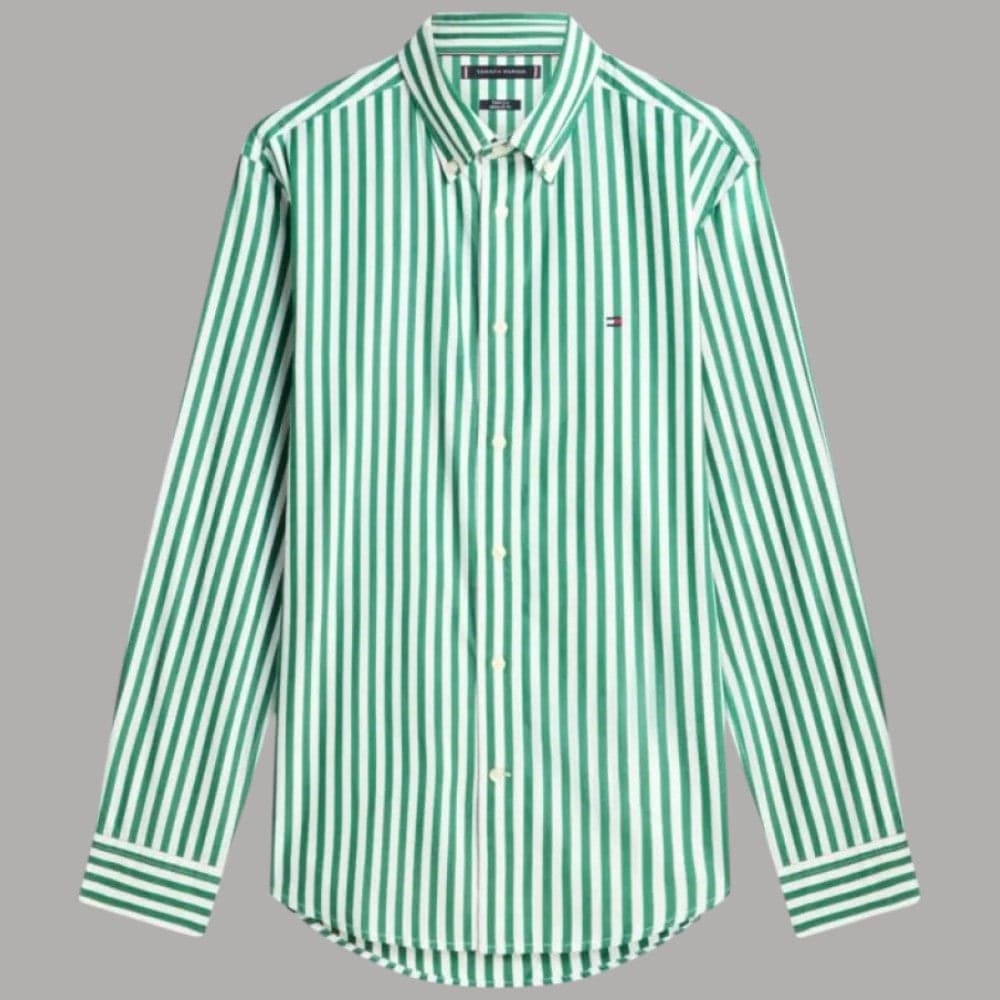 Tommy Hilfiger Camicia Righe Verticali Flex Cotone Regular Fit - 5