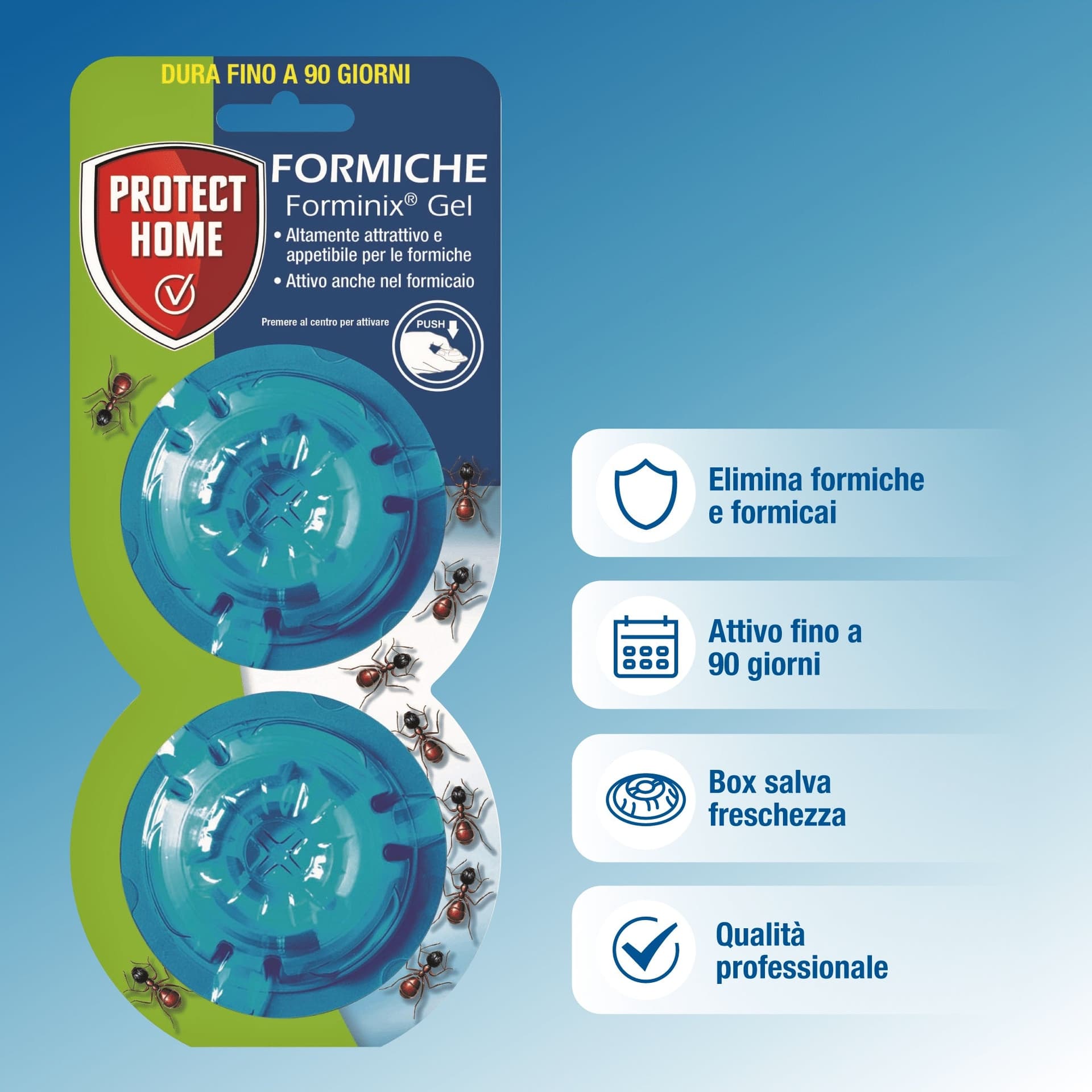 Forminix Gel Box Blu 2 Trappole Insetticida Esca Formiche SBM - 3