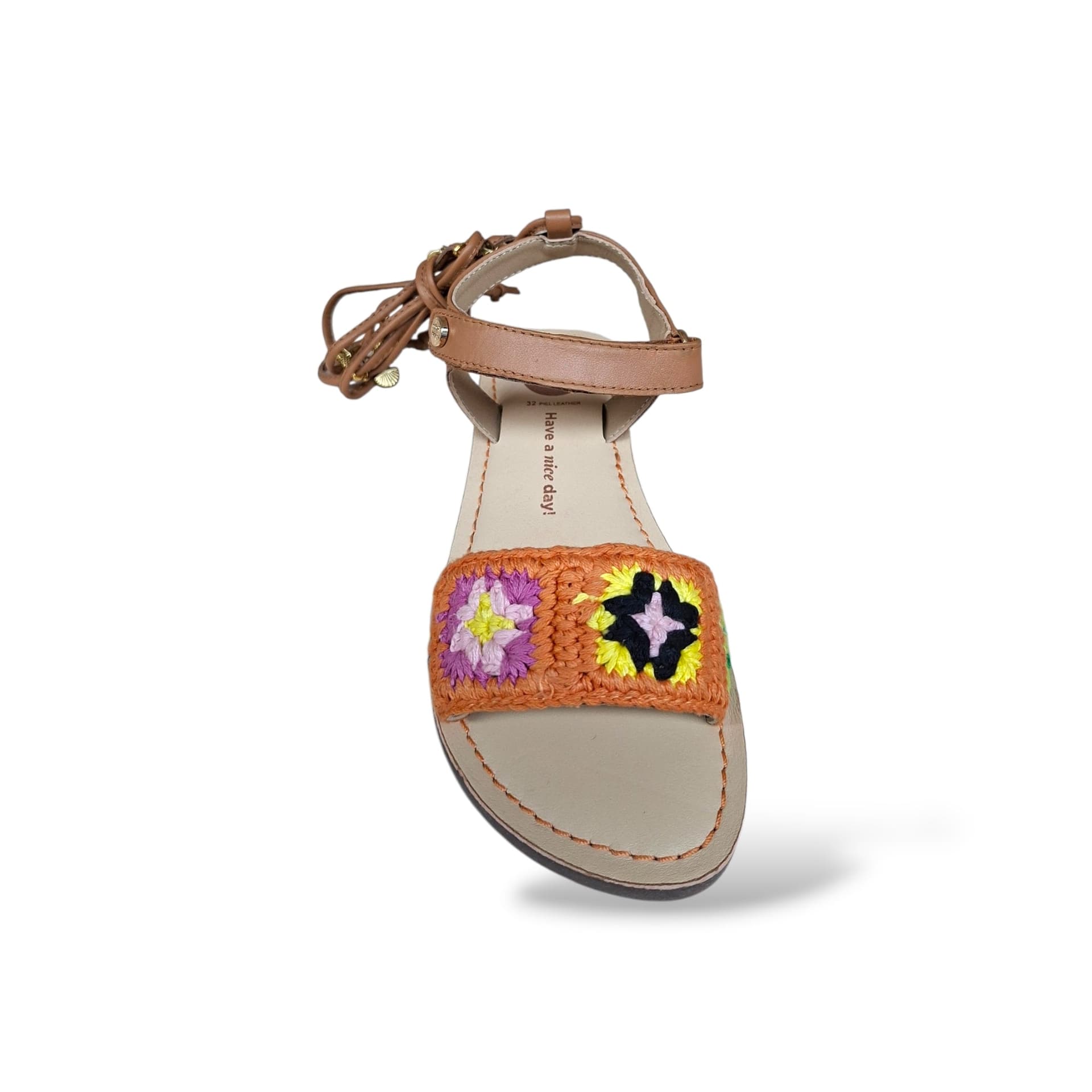 Sandali Ragazza Gioseppo LAISAMIS 78822 – Cuoio e Arancione con Velcro | Calore Mediterraneo e Stile Boho per l'Estate - 4
