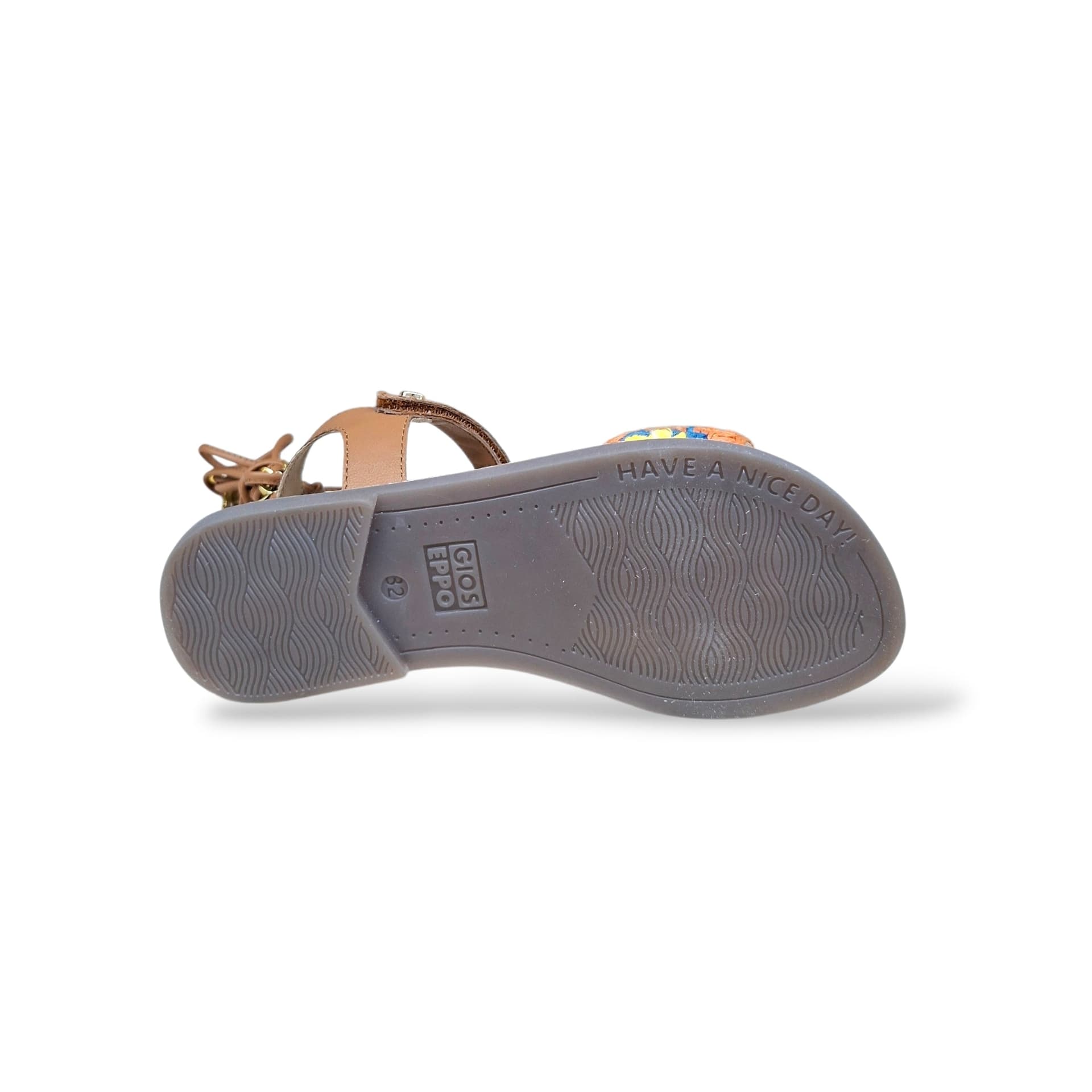 Sandali Ragazza Gioseppo LAISAMIS 78822 – Cuoio e Arancione con Velcro | Calore Mediterraneo e Stile Boho per l'Estate - 5