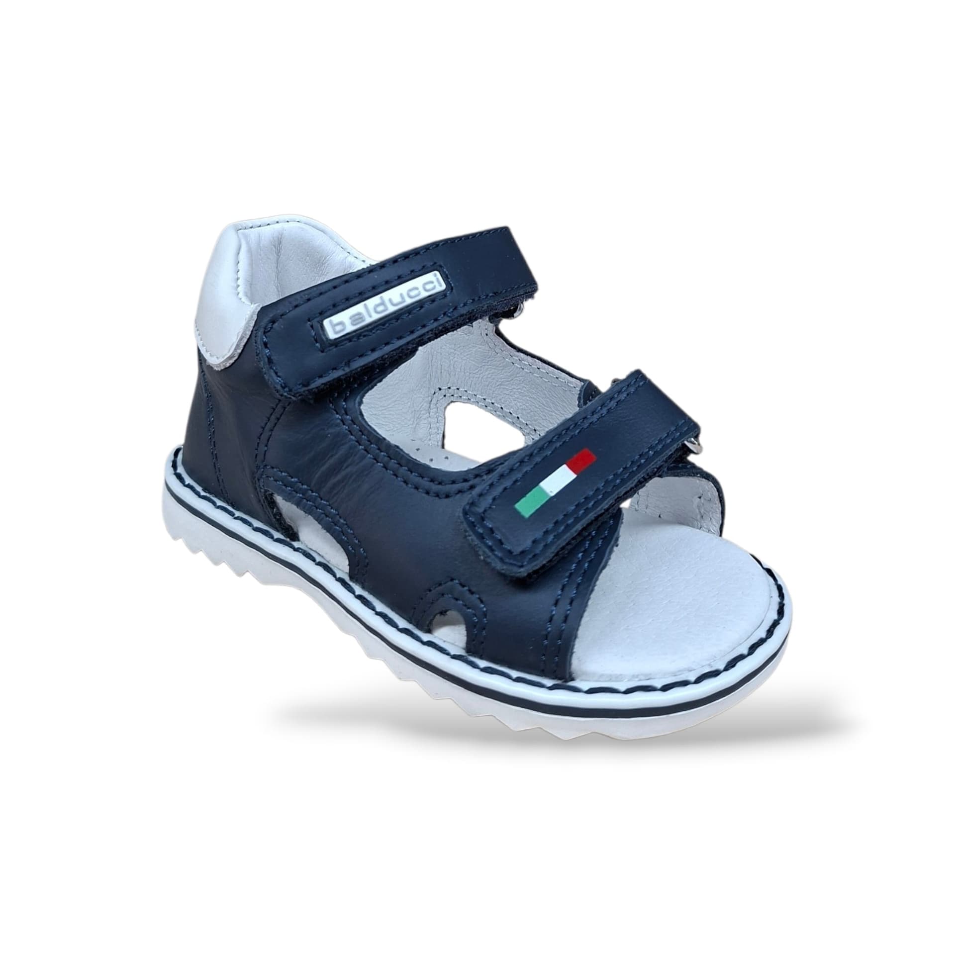 Sandali Primi Passi Balducci Cita 5914 Blu-Bianco – Pelle con Velcro - 2