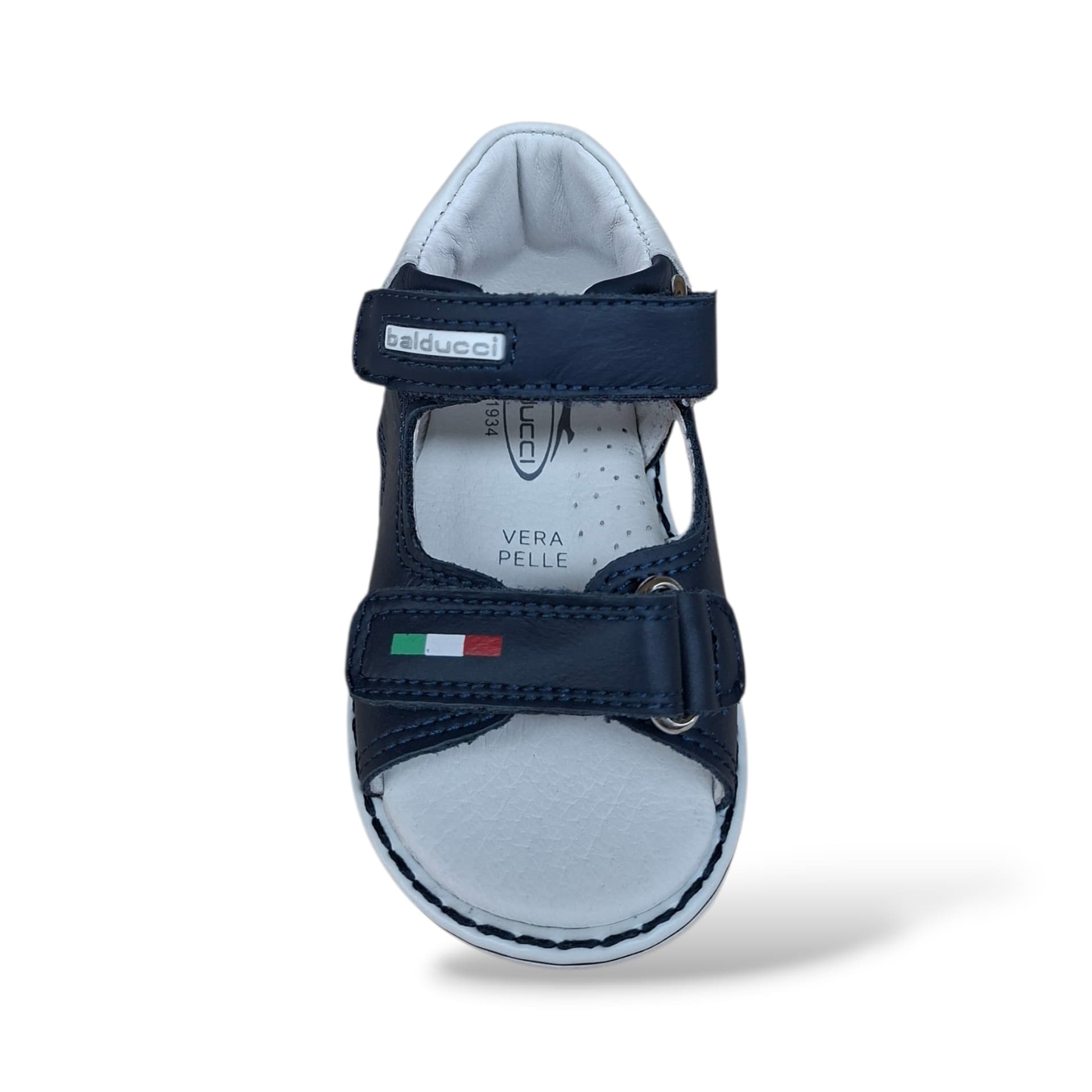Sandali Primi Passi Balducci Cita 5914 Blu-Bianco – Pelle con Velcro - 4