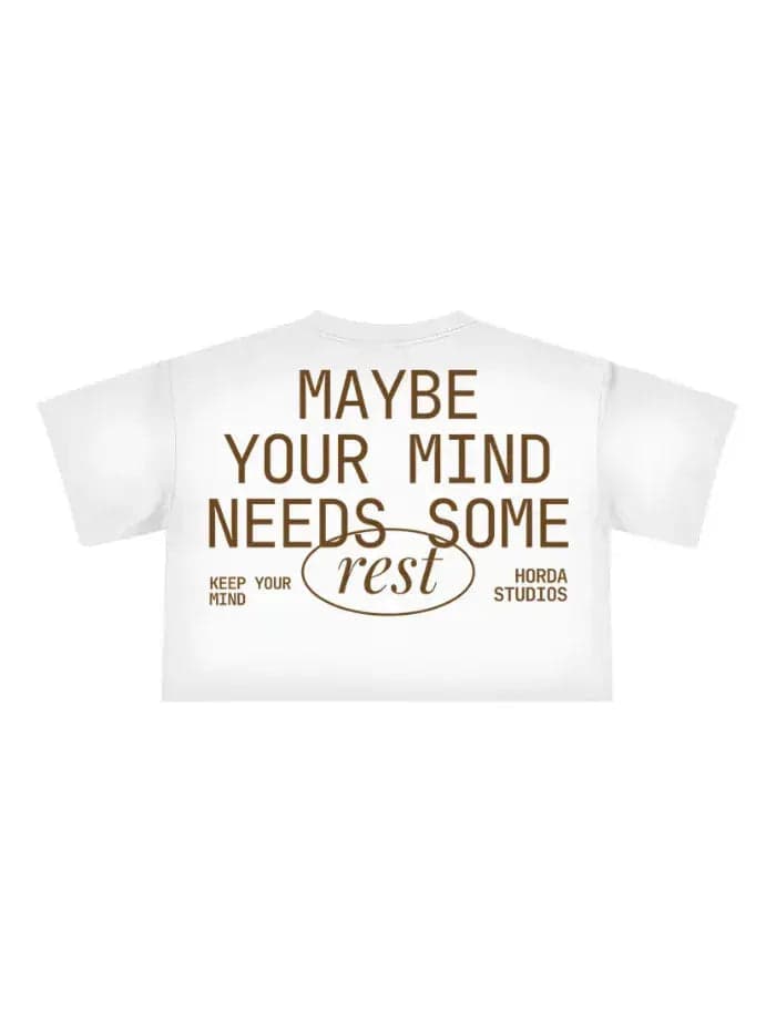 T-Shirt Donna Rest Boxy Fit Cropped 100% Cotone Made in Italy - 3