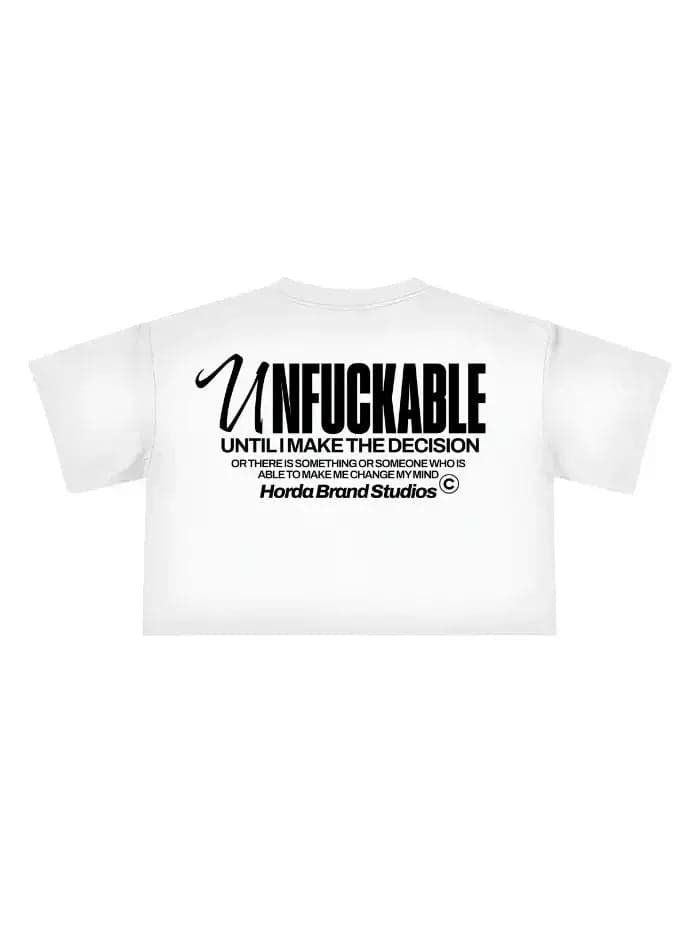 Unfck – T-Shirt Donna Cropped 200gsm Made in Italy - 1