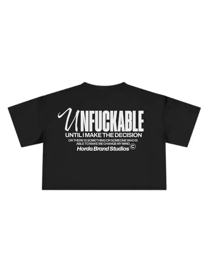 Unfck – T-Shirt Donna Cropped 200gsm Made in Italy - 2