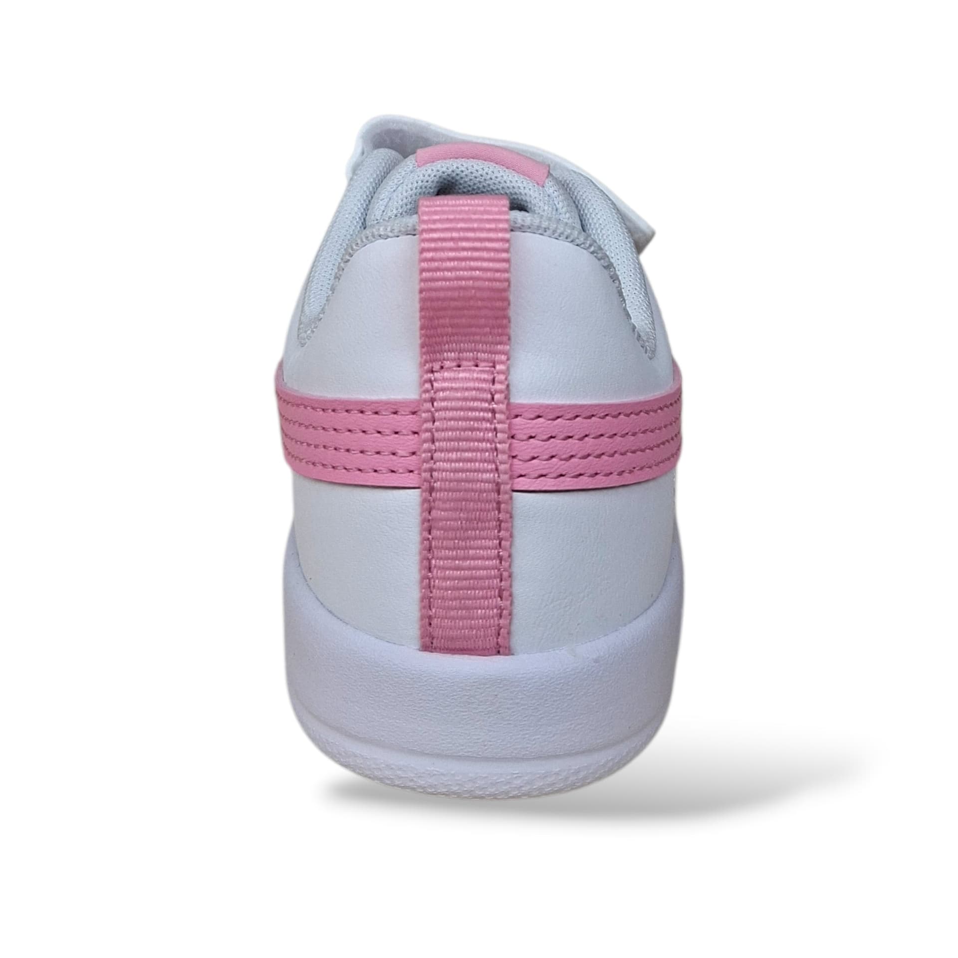 Sneakers Bambina PUMA Courtflex V3 – Scarpe con Velcro Bianco Rosa (Taglie 20-35) - 3