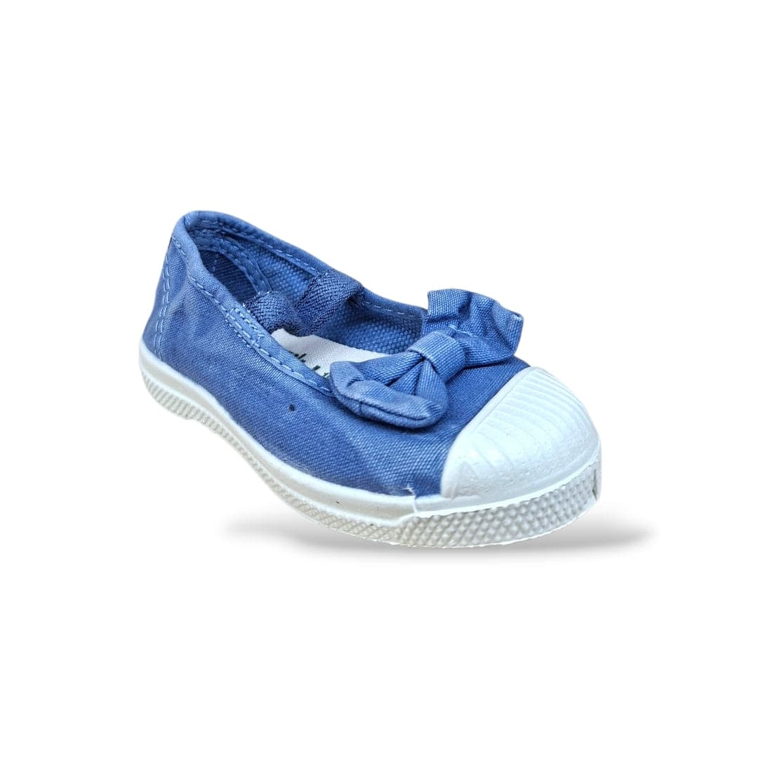 Scarpe ballerina Bambine e ragazze natural world salon lazo 473 celeste elastico - 2