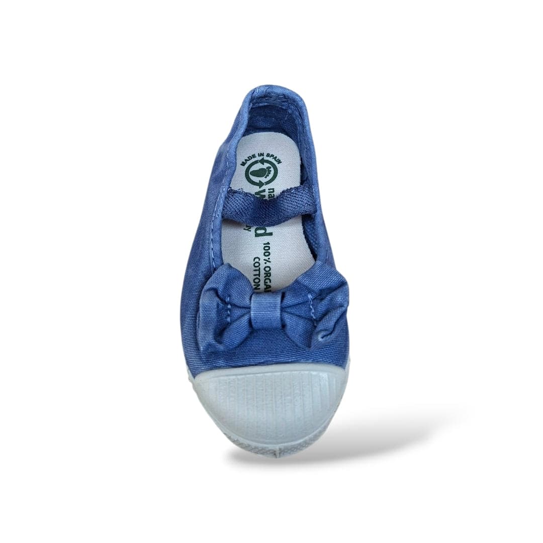 Scarpe ballerina Bambine e ragazze natural world salon lazo 473 celeste elastico - 4