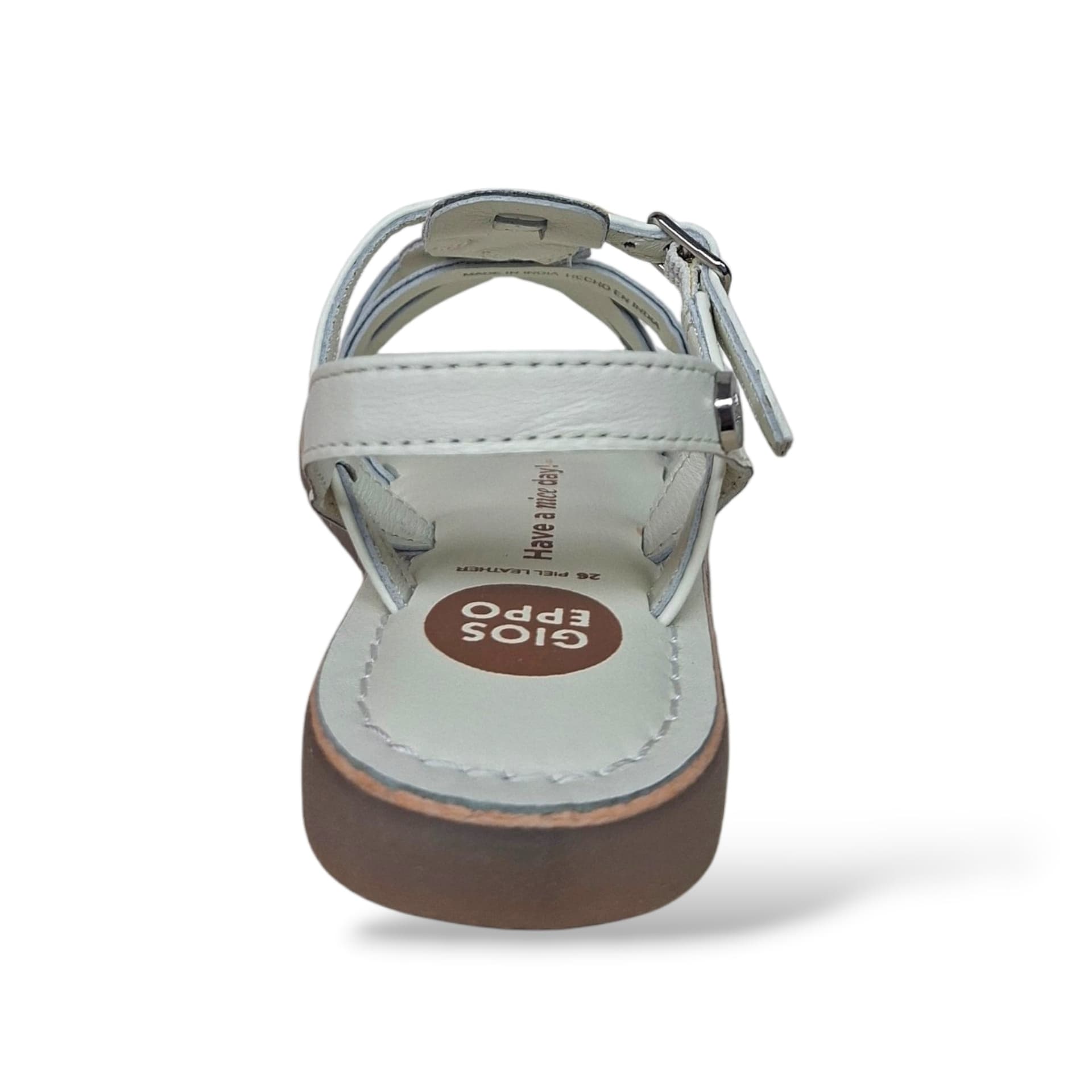 Sandali Bambina GIOSEPPO BEARSDEN 78905 – Bianco in Pelle | Fibia per Cerimonia e Ogni Occasione Speciale - 3