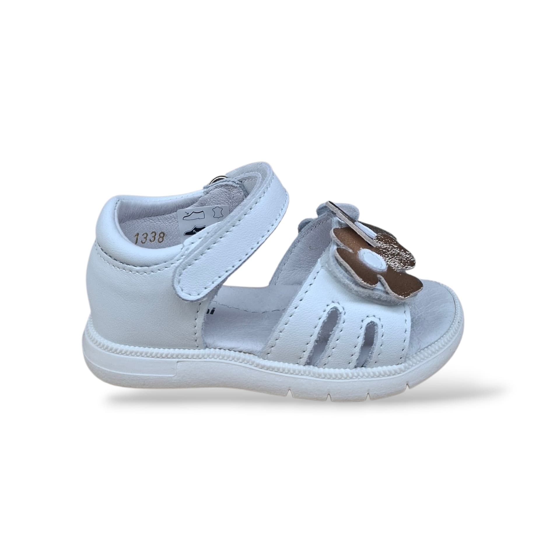 Sandali Tallonati Primi Passi Balocchi Paris 161338 Bianco-Argento-Oro-Bronzo – Pelle Velcro - 6