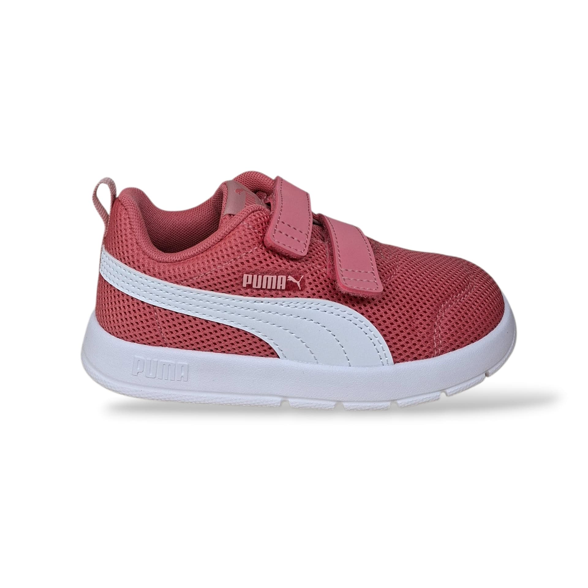 Sneakers Bambina PUMA Courtflex V3 – Scarpe con Velcro Rosa Bianco (Taglie 21-27) - 7