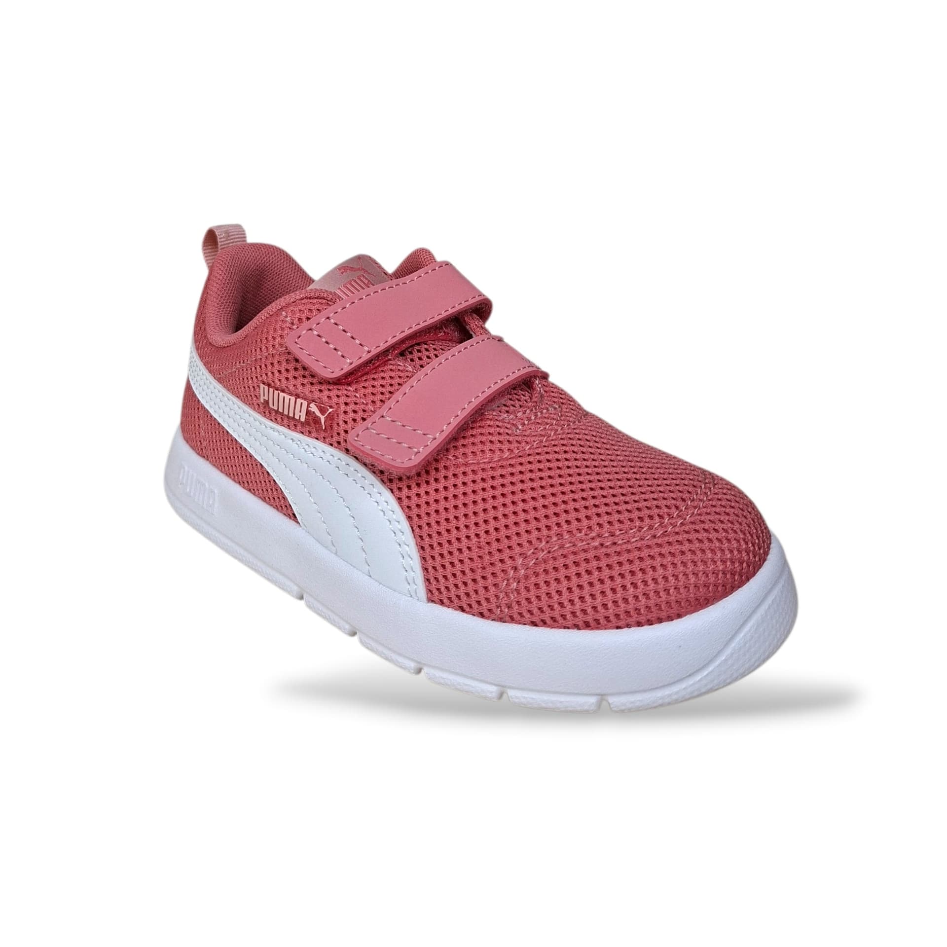 Sneakers Bambina PUMA Courtflex V3 – Scarpe con Velcro Rosa Bianco (Taglie 21-27) - 2