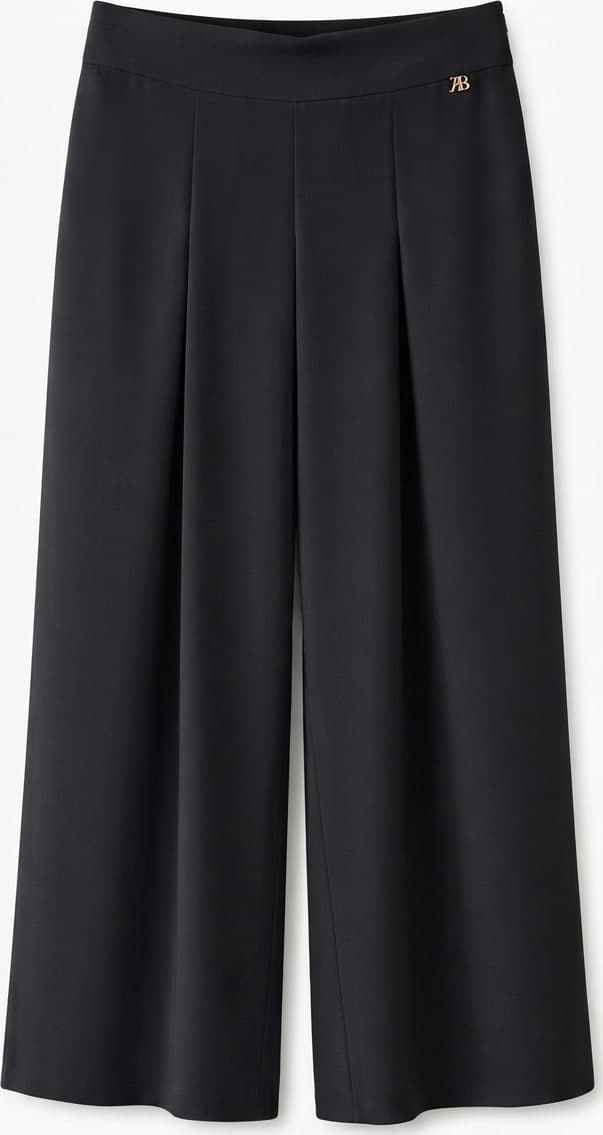 Pantalone largo con piegoni - 3