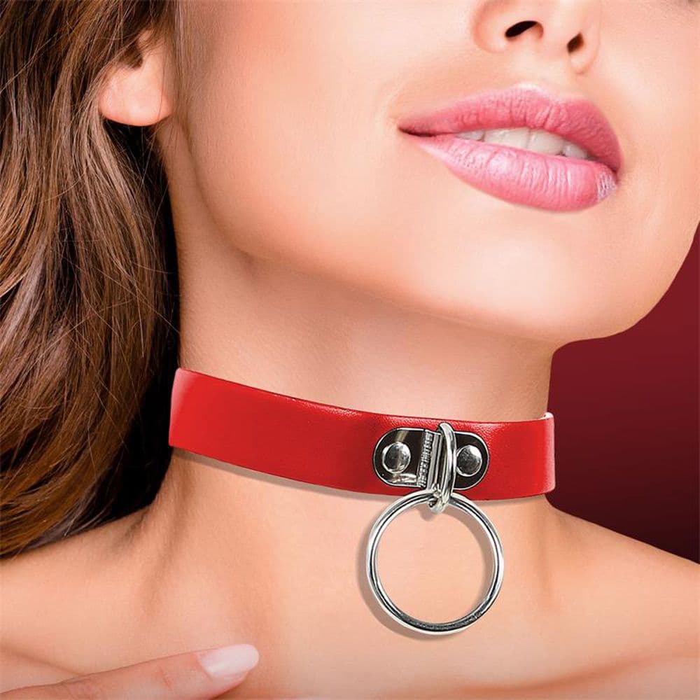 CINDERELLA BY INTOYOU COLLARE FETISH ROSSO CON ANELLO - 2