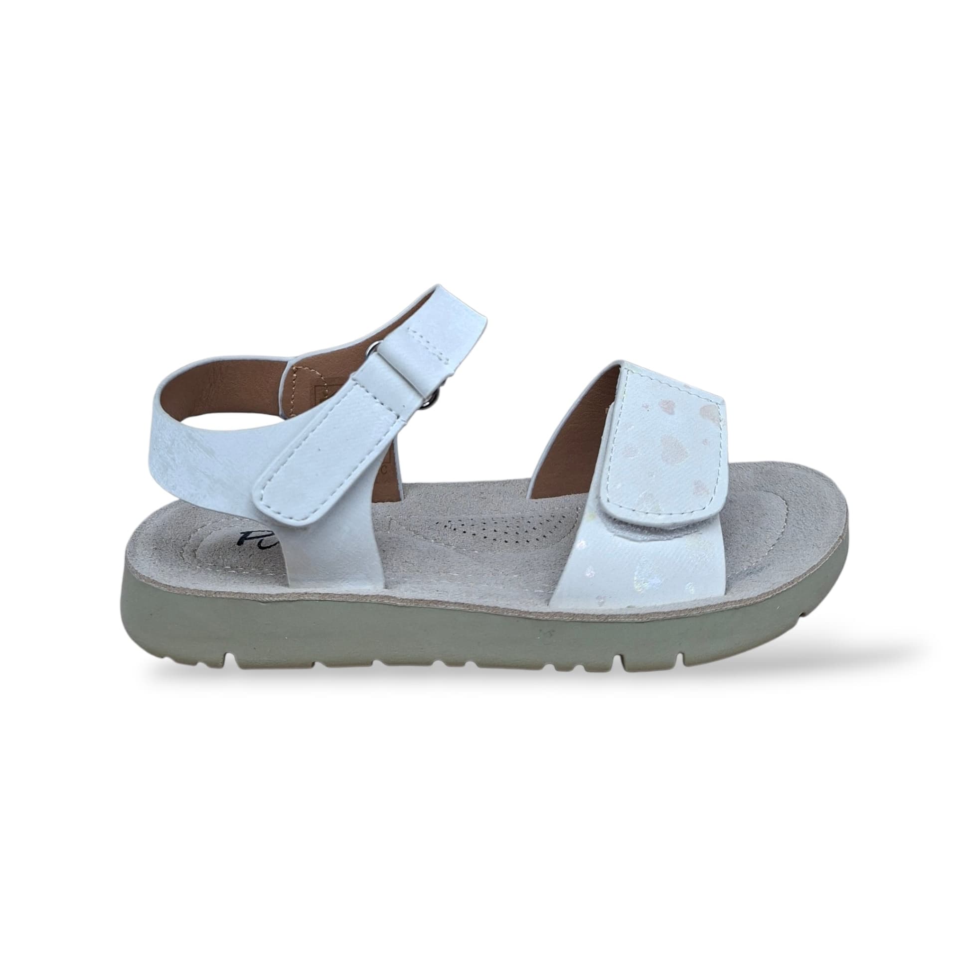 Sandali Bambina Bianchi Pinky Punk 50246 – Velcro, Sottopiede Sughero | Scarpetteria Gica - 6