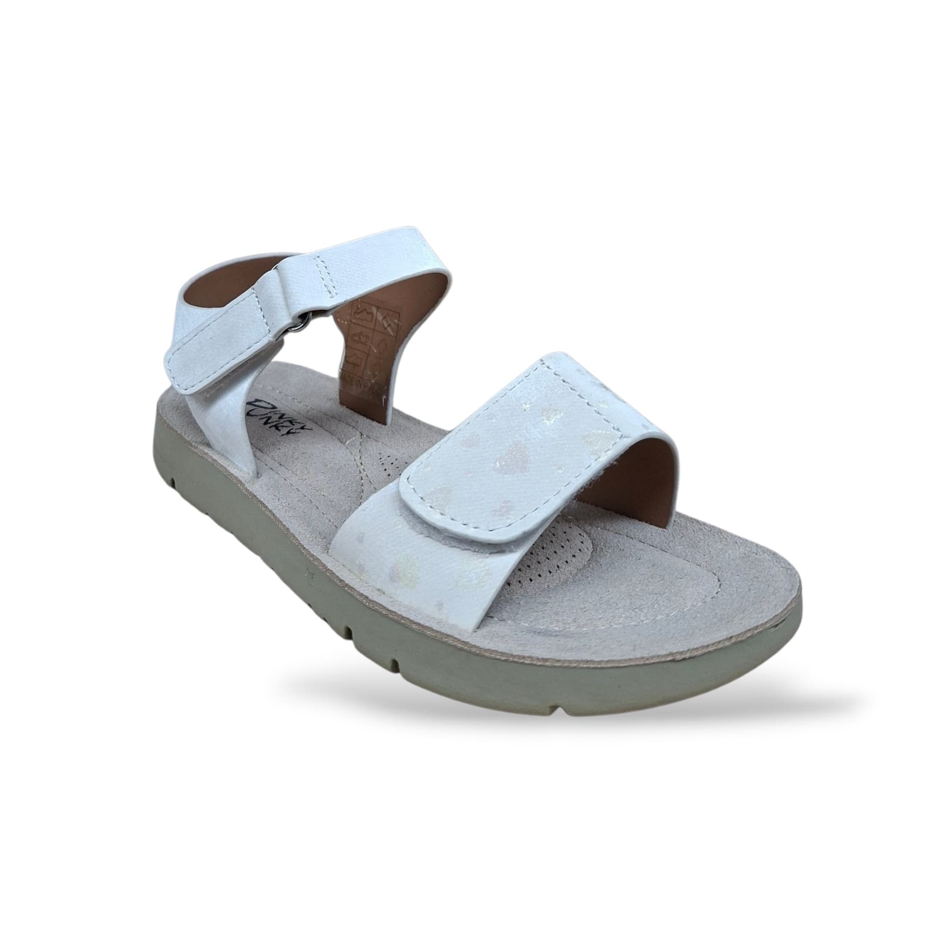 Sandali Bambina Bianchi Pinky Punk 50246 – Velcro, Sottopiede Sughero | Scarpetteria Gica - 2