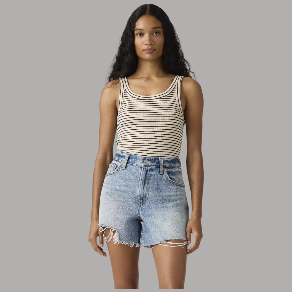 Canotta Levi's Slim a Righe in Morbida Maglia Coste - 5