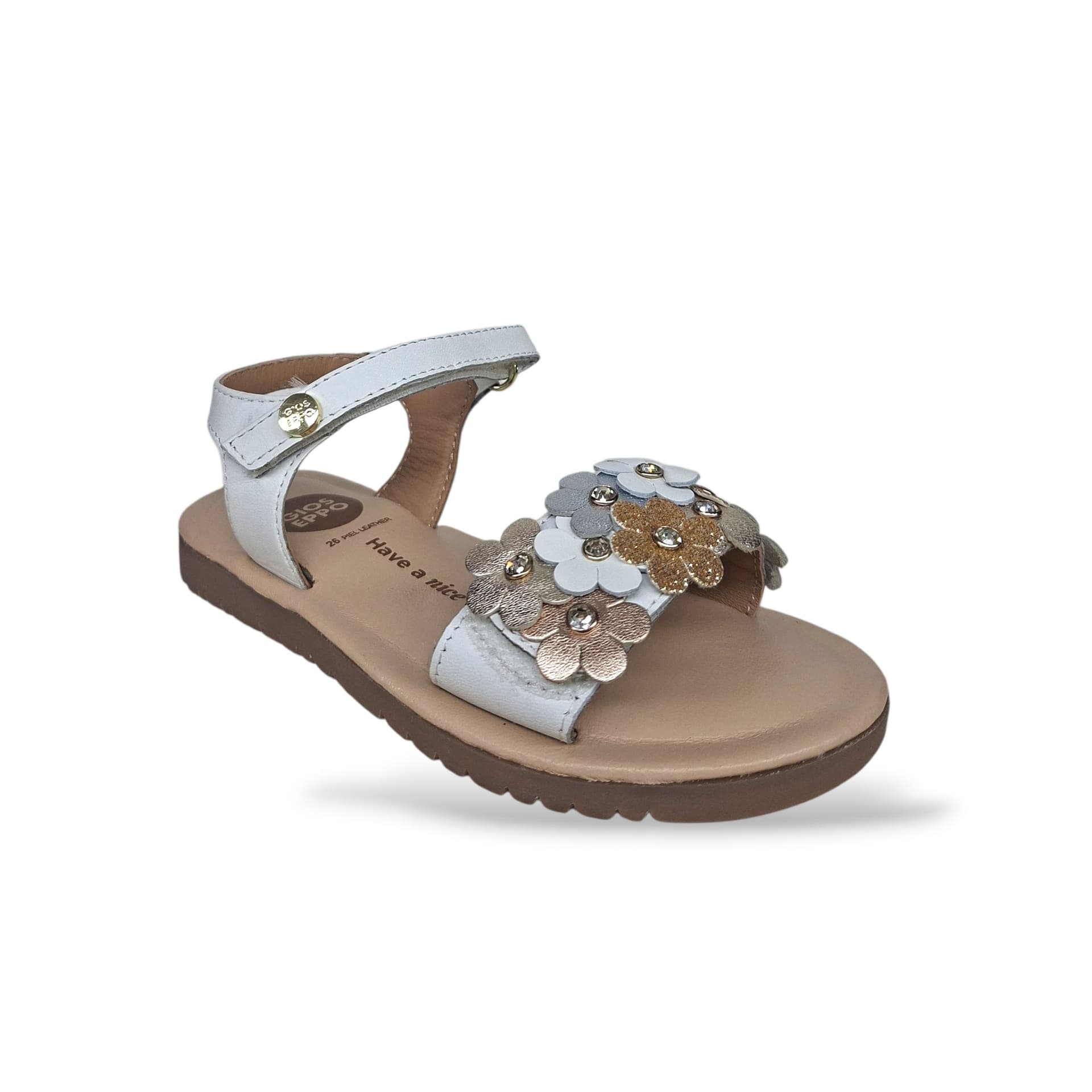 Sandali Bambina GIOSEPPO GRADINA 78825 – Bianco in Pelle Premium | Velcro per un Look Elegante dalla 26 alla 39 - 2