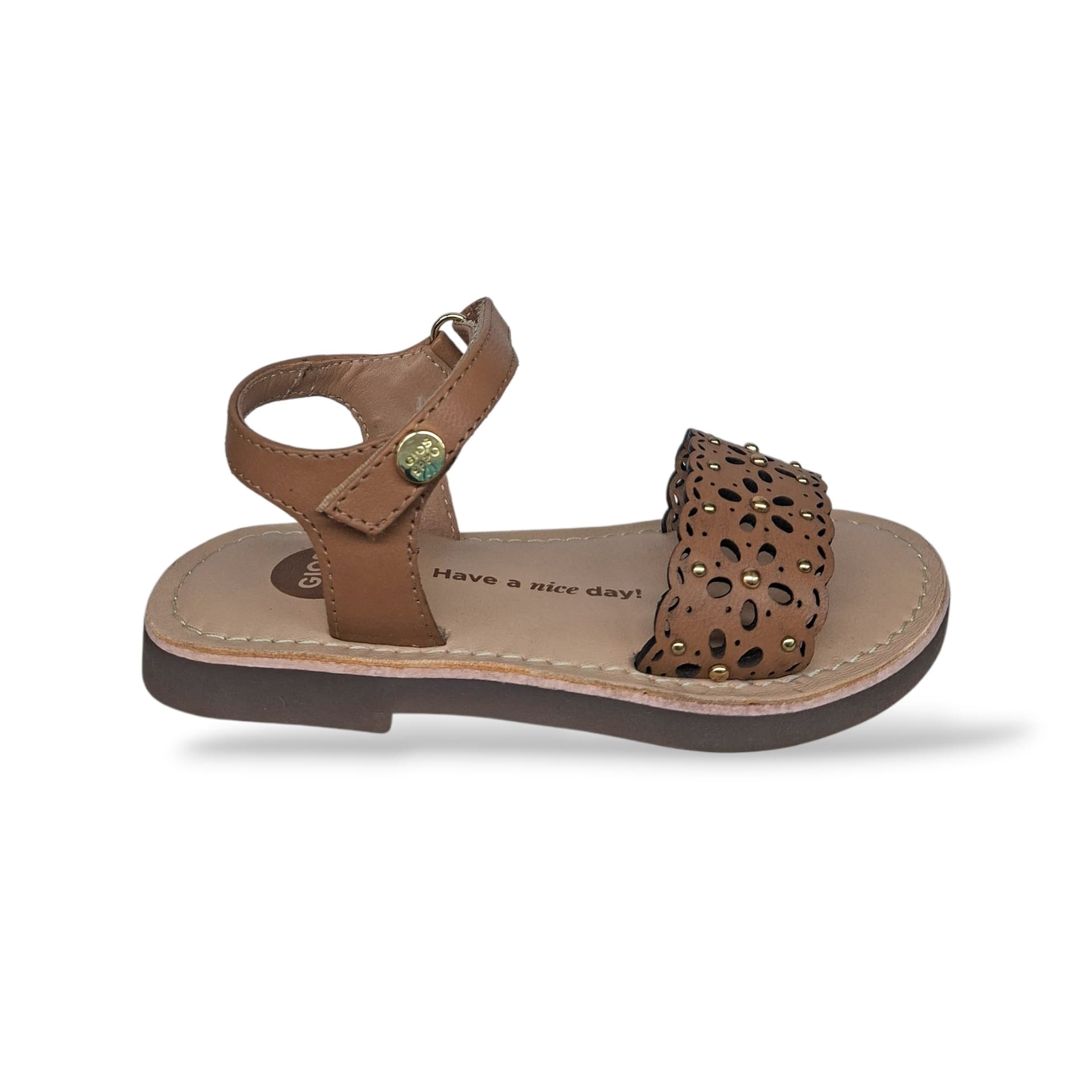 Sandali Bambina GIOSEPPO DIPOLOG 78901 – Camel in Pelle | Velcro per un Look Naturale e Versatile - 6