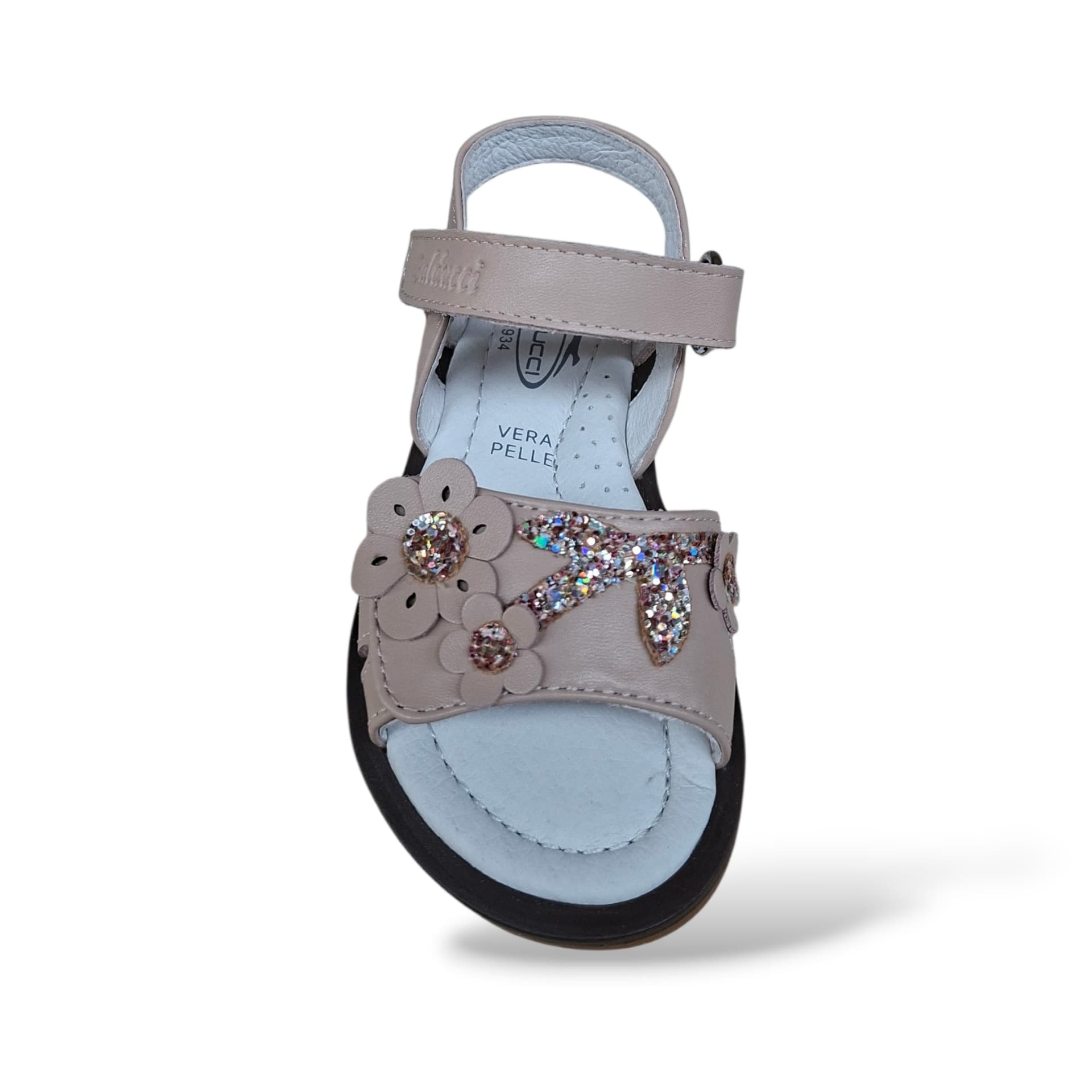 Sandali Balducci Gullit GULL1822 Cipria Bambine – Pelle Velcro Cerimonia Made in Italy - 4